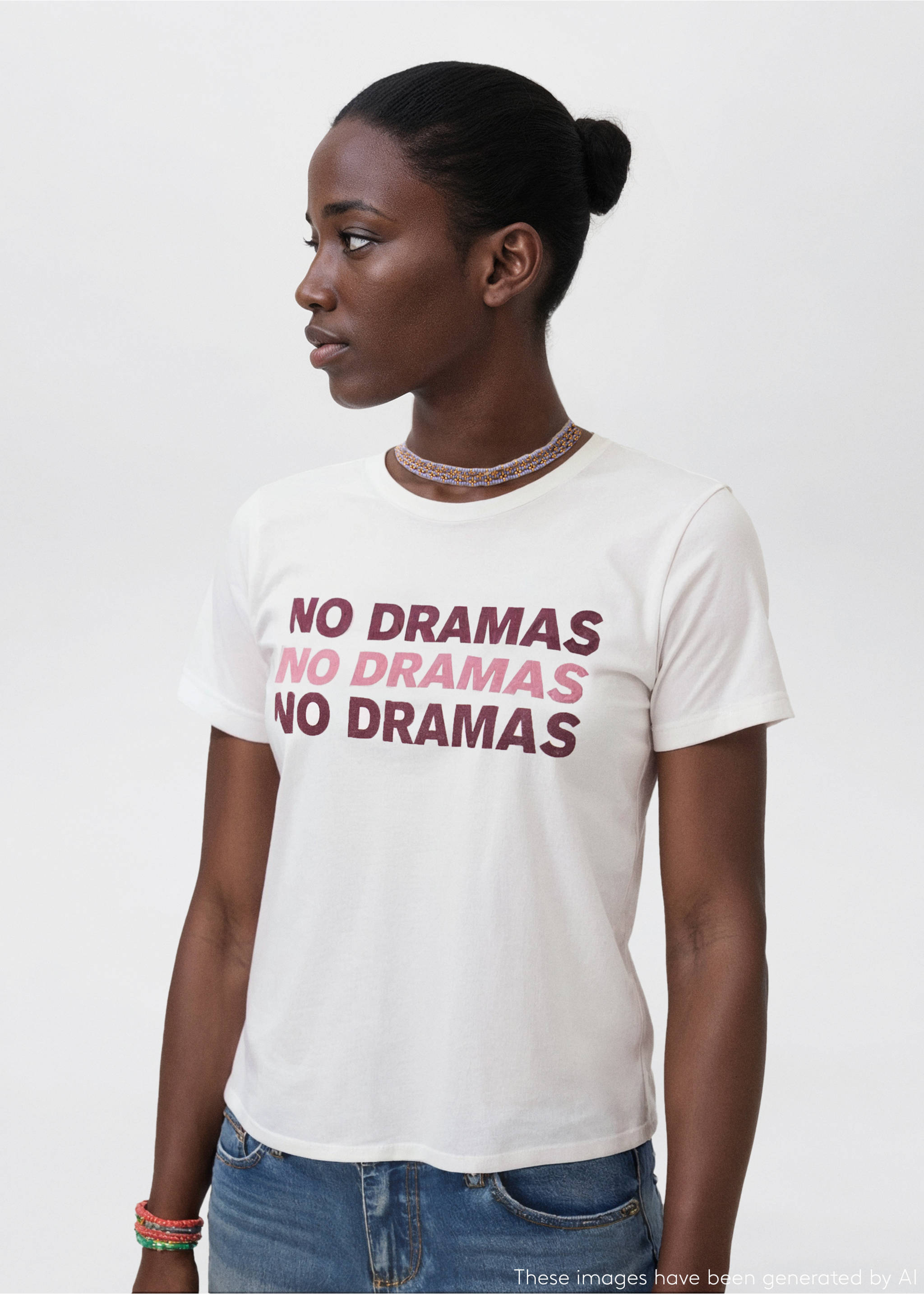 Velvet text t-shirt - Medium plane, Off White. Ref: 17007770-00.