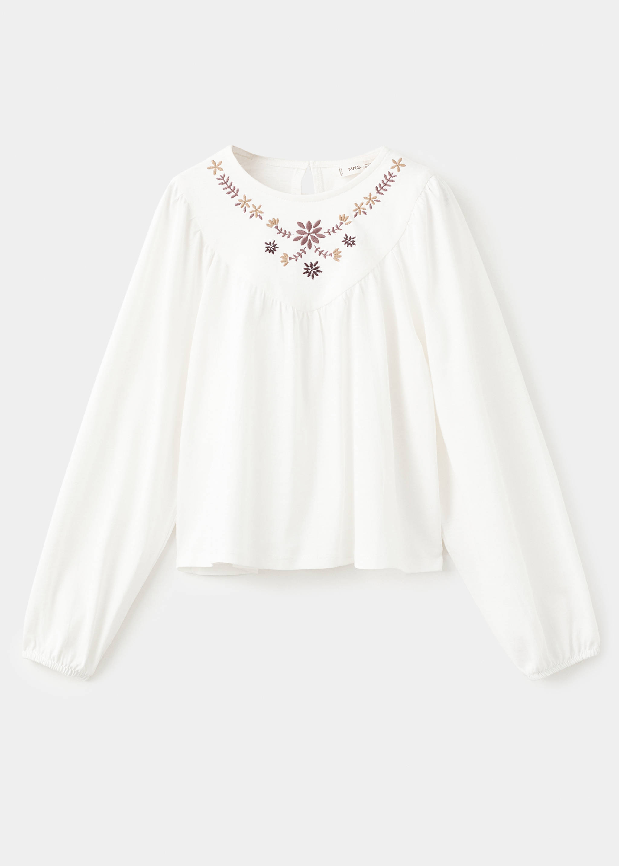 T-shirt brodé fleur - Article sans modèle