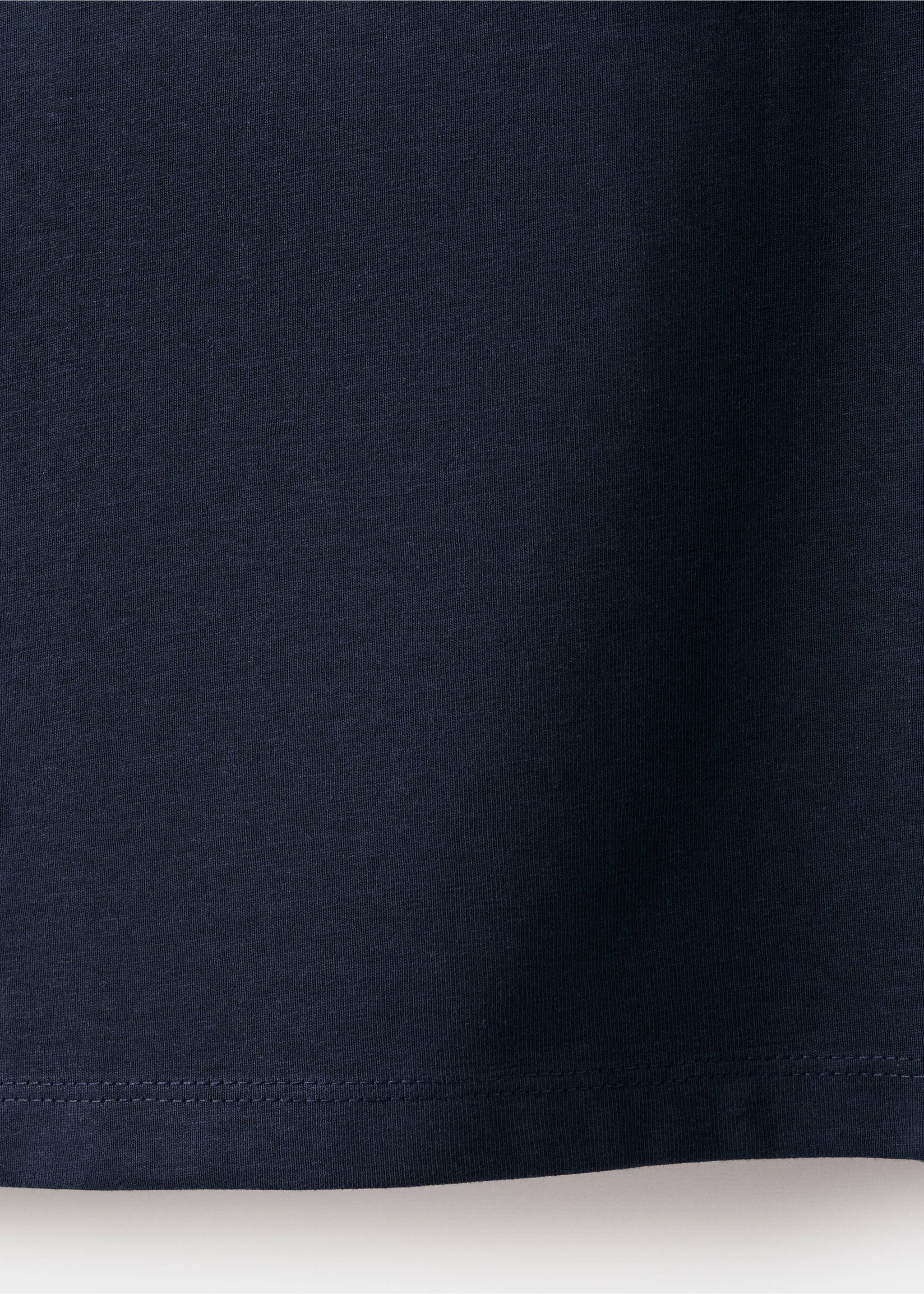 T-shirt de algodão com bordado de peixe - Pormenor do artigo 8, Azul-marinho. Ref: 17007778-00.