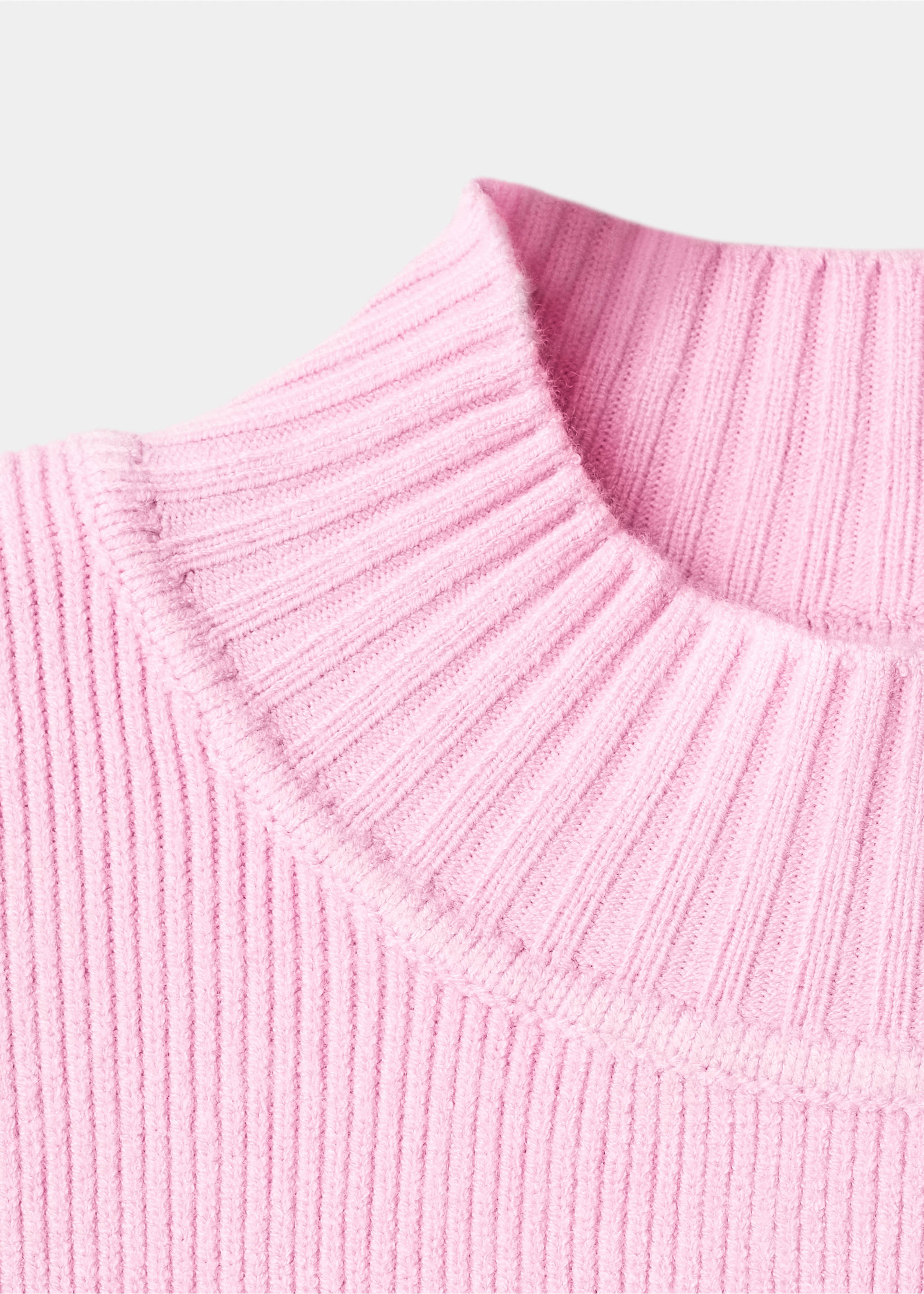 High collar sweater - Details of the article 8, Pink. Ref: 17007788-00.