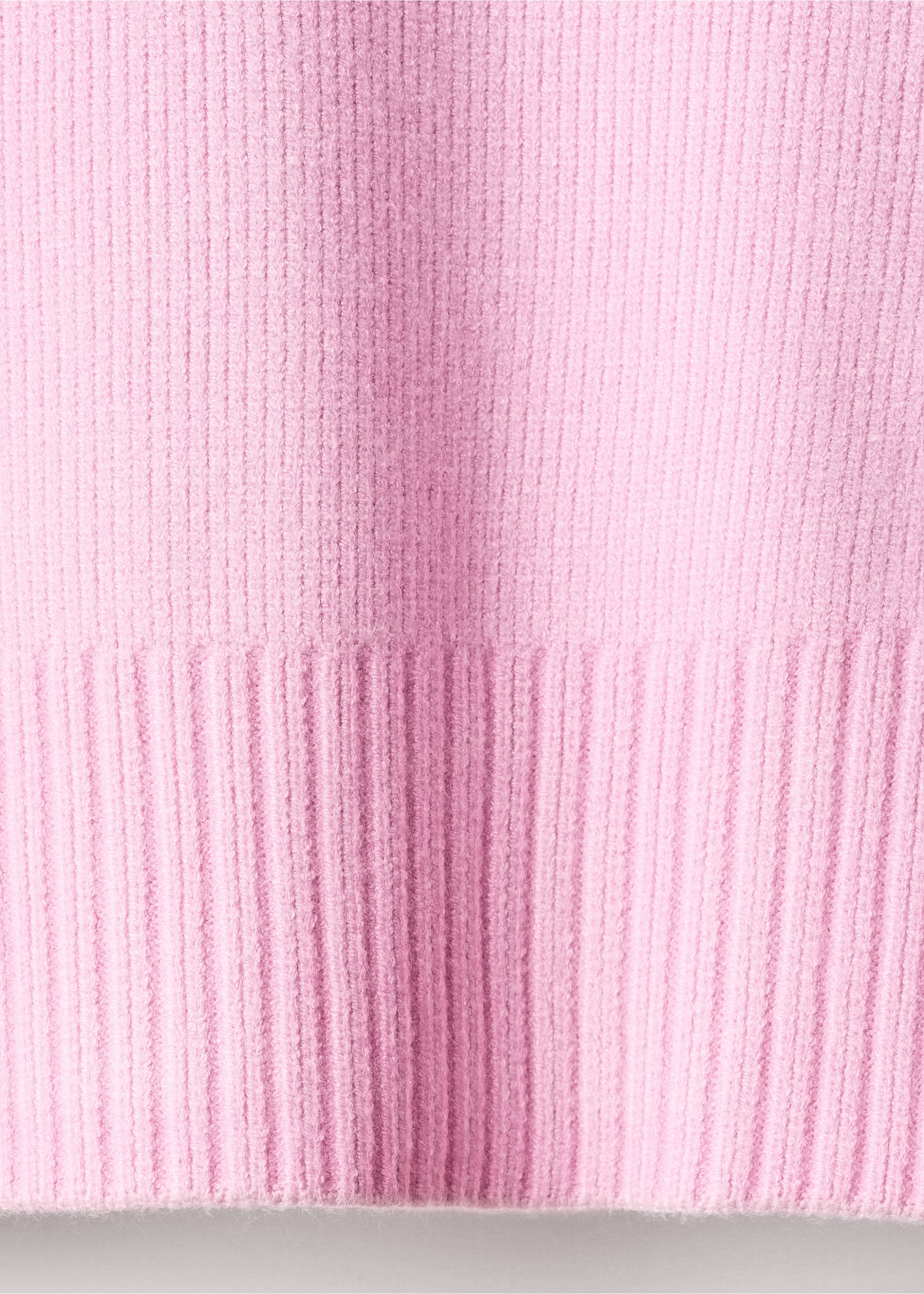 High collar sweater - Details of the article 0, Pink. Ref: 17007788-00.