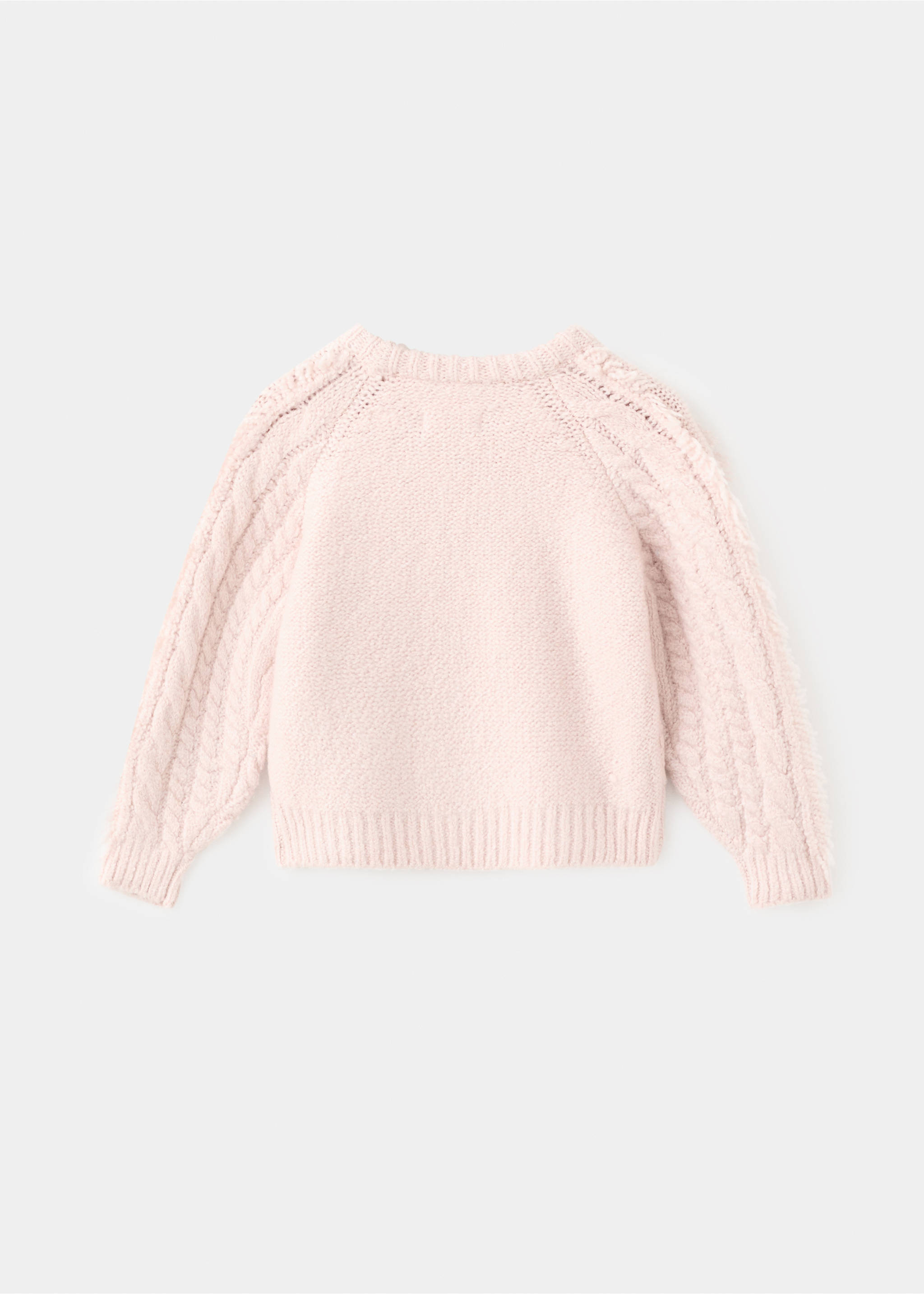 Jersey punto trenzado - Reverso del artículo, Rosa. Ref: 17007795-00.