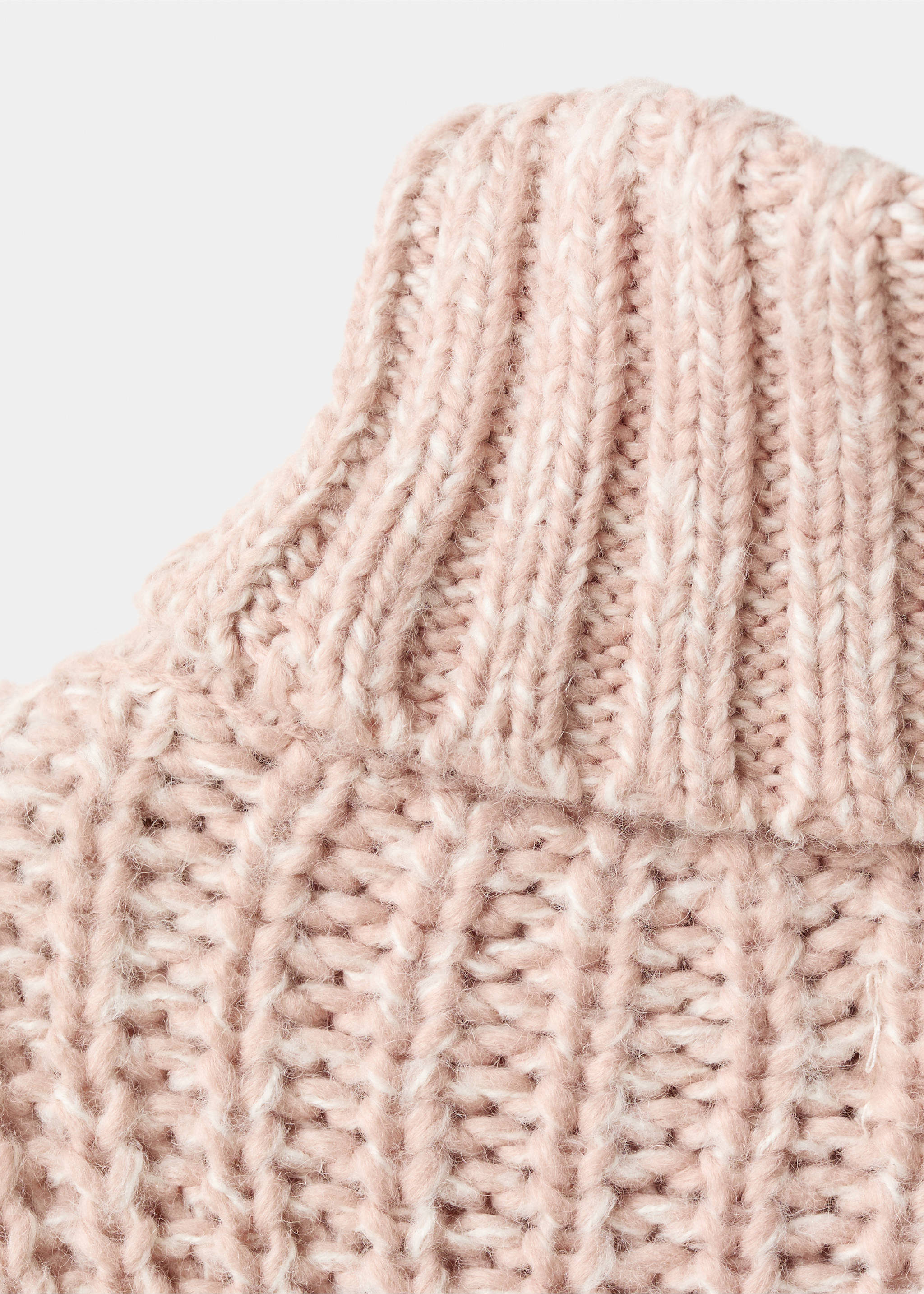 Jersey punto cuello alto - Detalle del artículo 8, Rosa palo. Ref: 17007796-00.