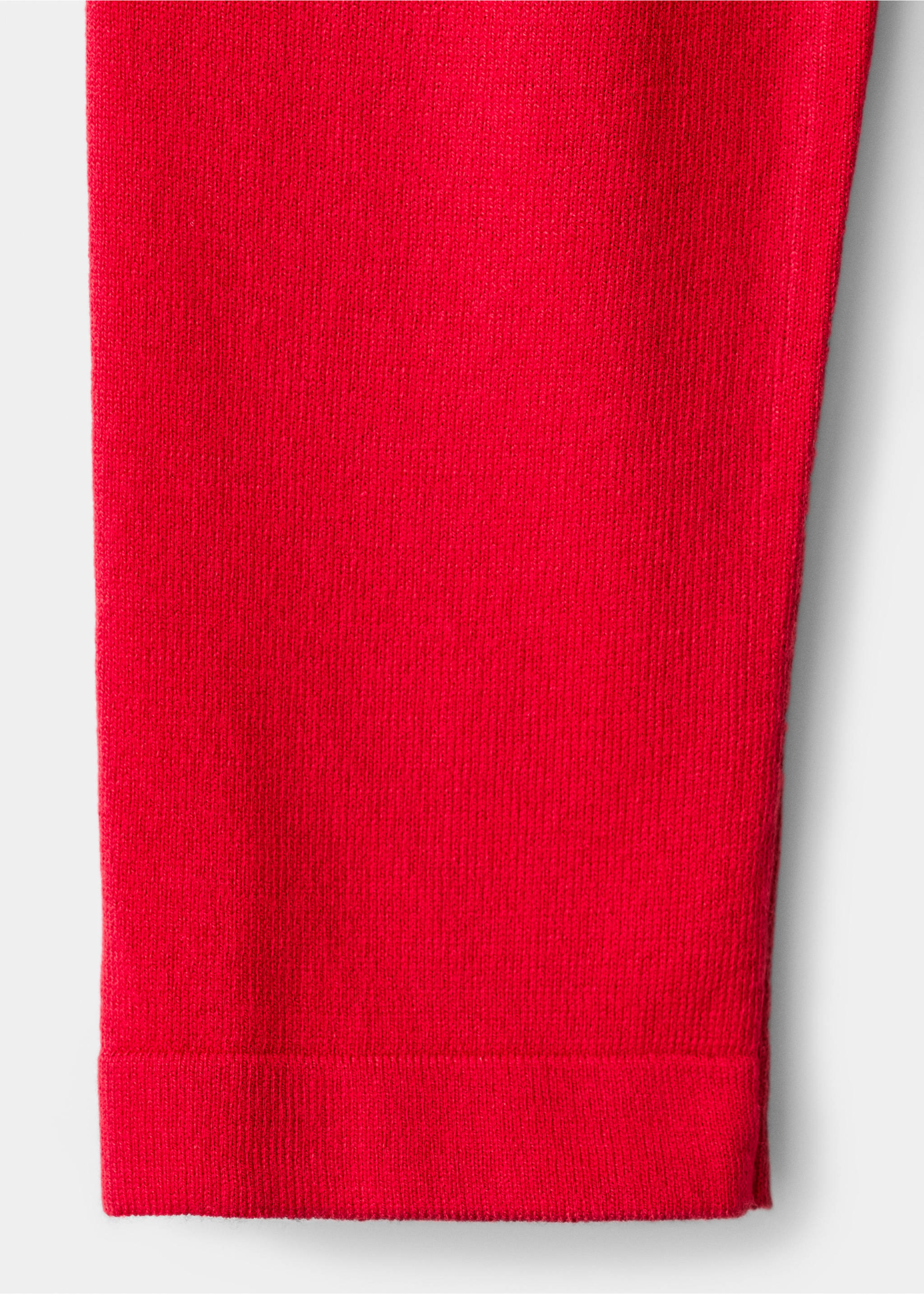 Long-sleeved polo-neck sweater - Details of the article 0, Red. Ref: 17007800-00.