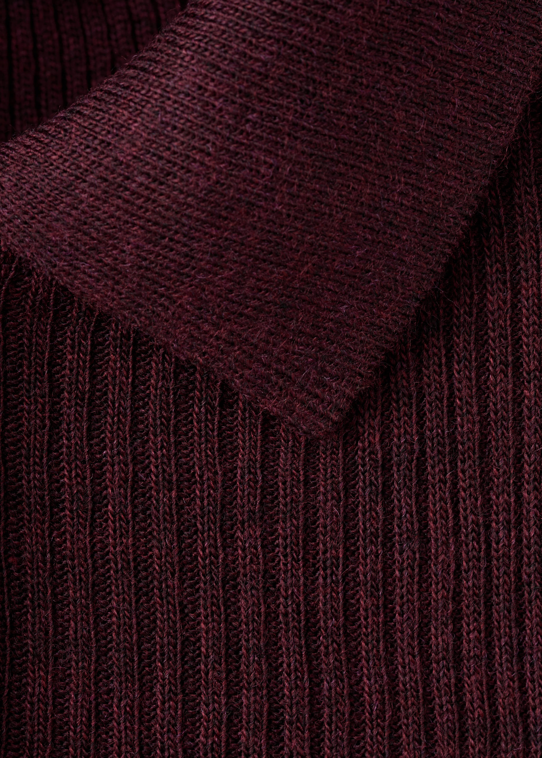 Polo-neck ribbed sweater - Details of the article 0