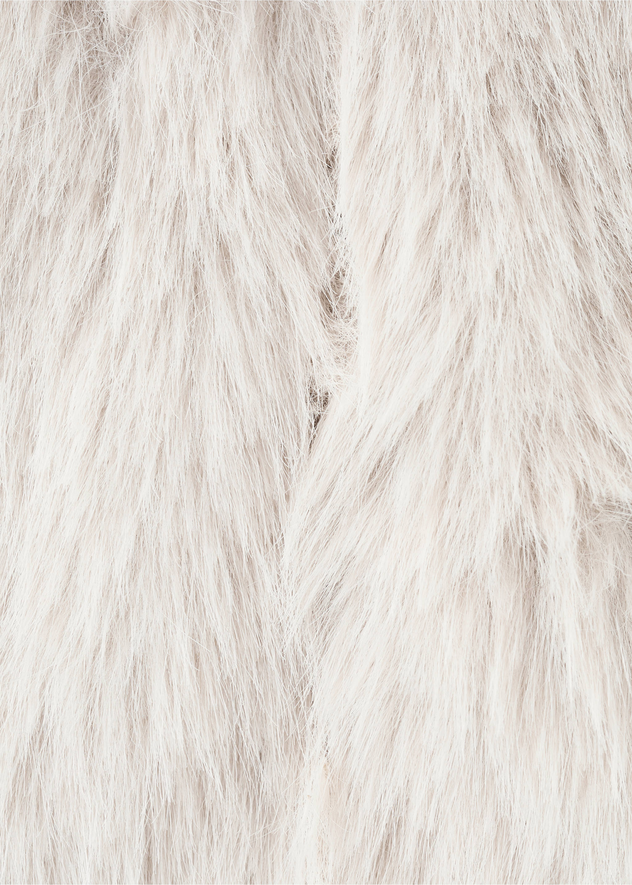 Fur-effect coat - Details of the article 0, Ecru. Ref: 17007886-00.