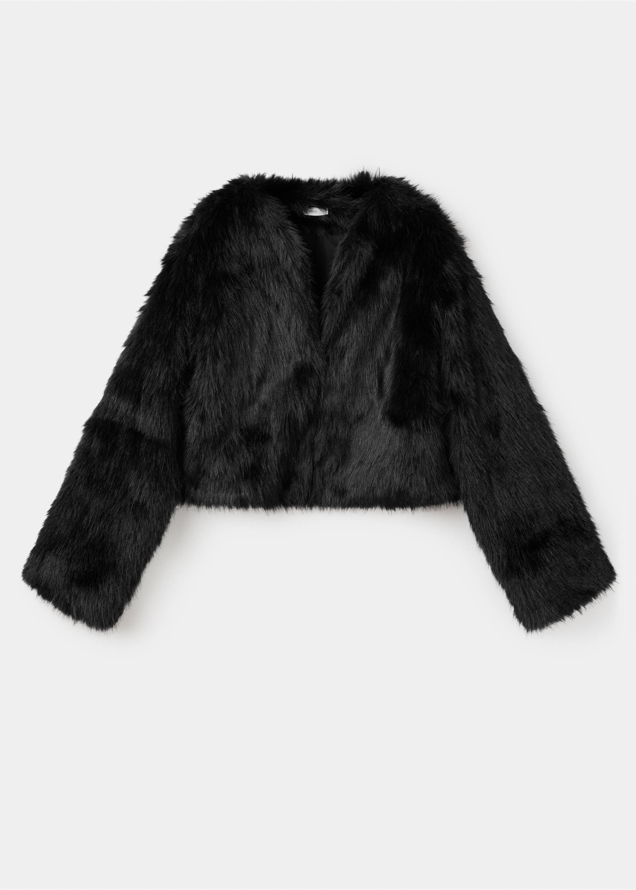 Short faux-fur coat - Article without model, Black. Ref: 17007887-00.