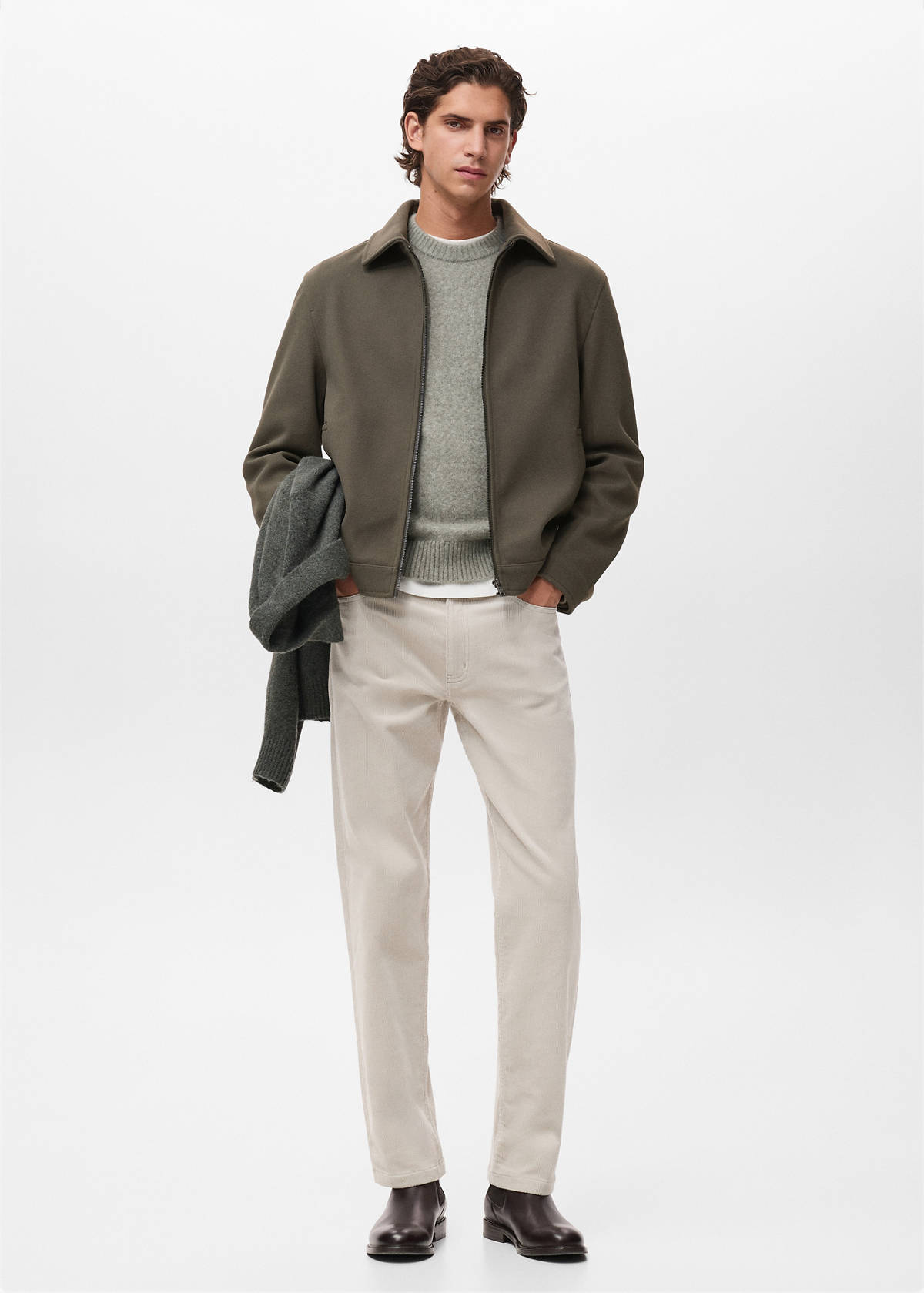 Corduroy regular-fit trousers
