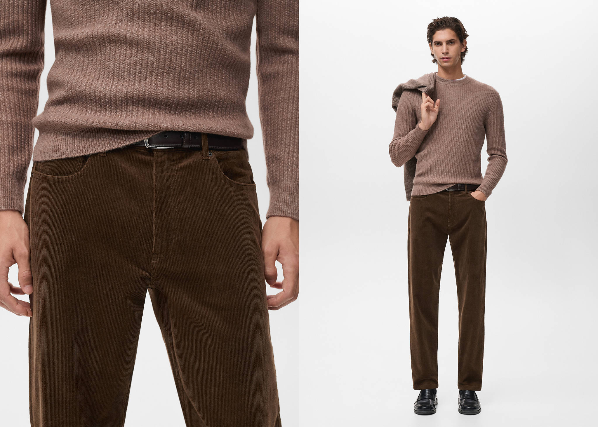 Pantalón pana regular fit - Plano panorámico