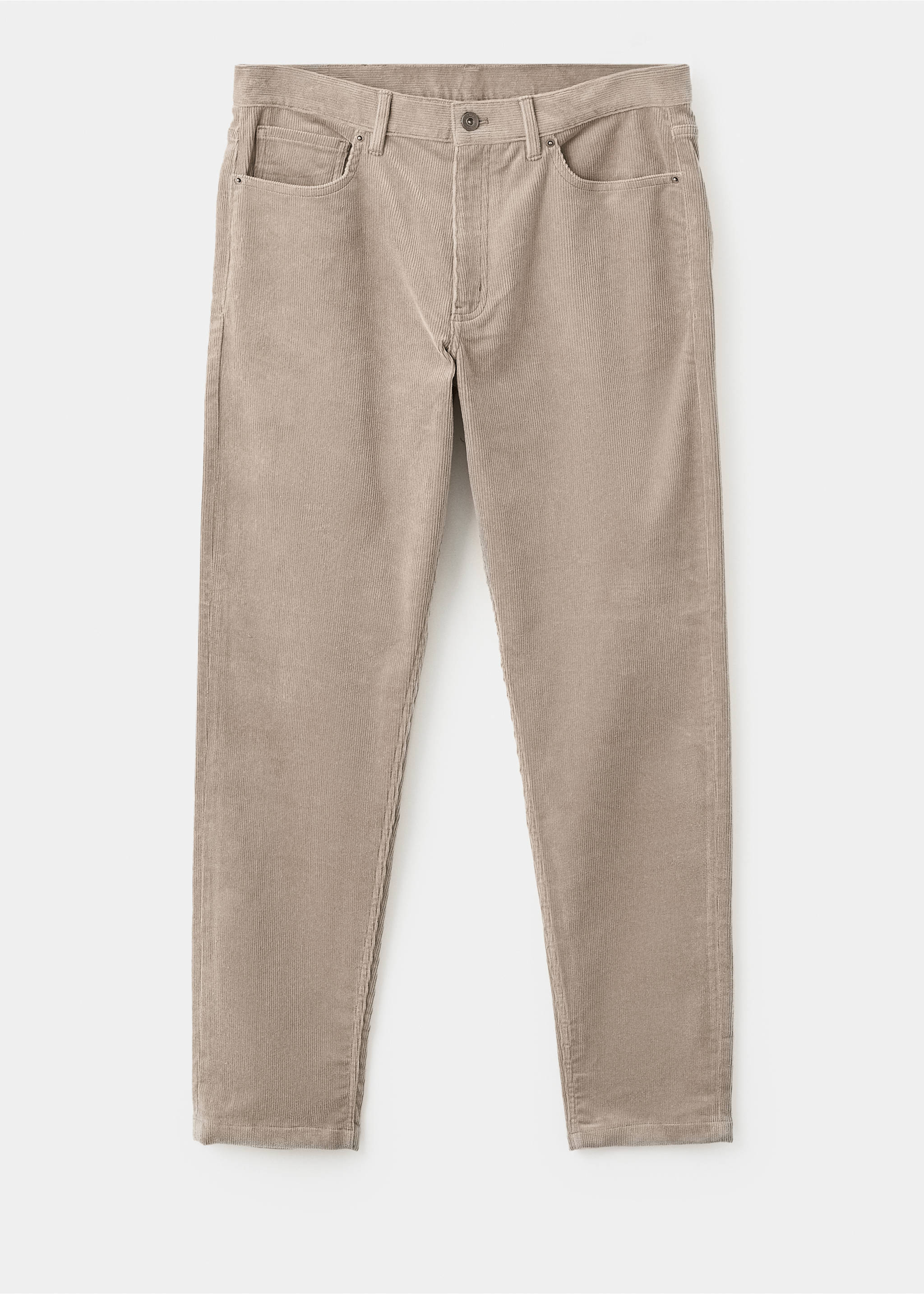 Pantalón pana regular fit - Artículo sin modelo, Gris visón. Ref: 17007889-00.