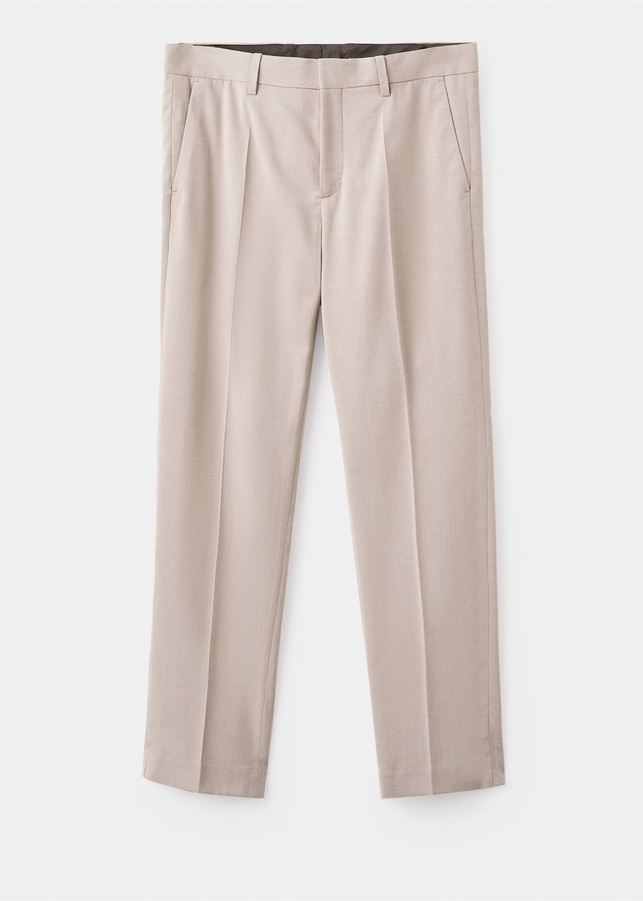 Fluid regular-fit trousers - Article without model, Beige. Ref: 17007890-00.