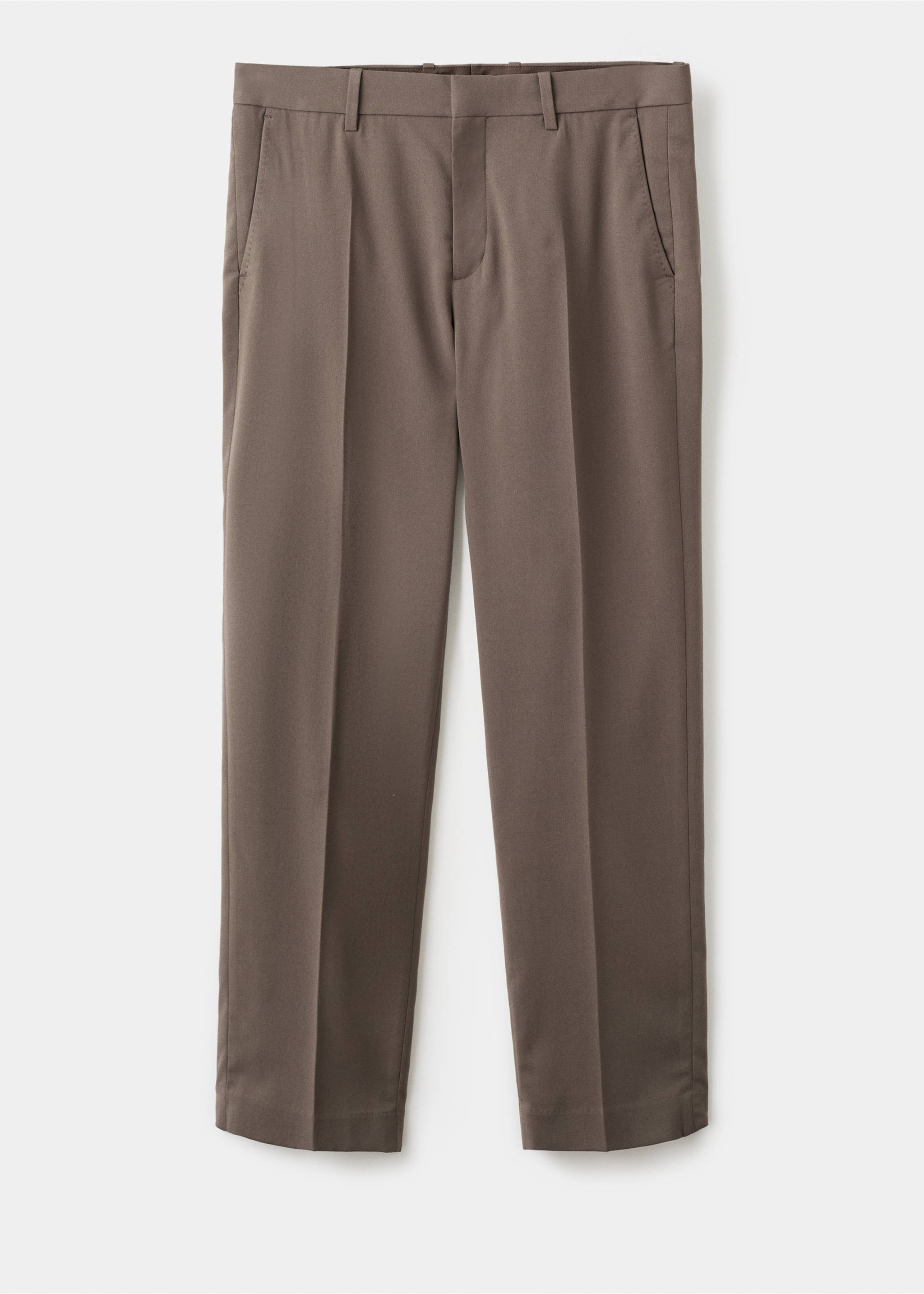 Fluid regular-fit trousers - Article without model, Medium Brown. Ref: 17007890-00.