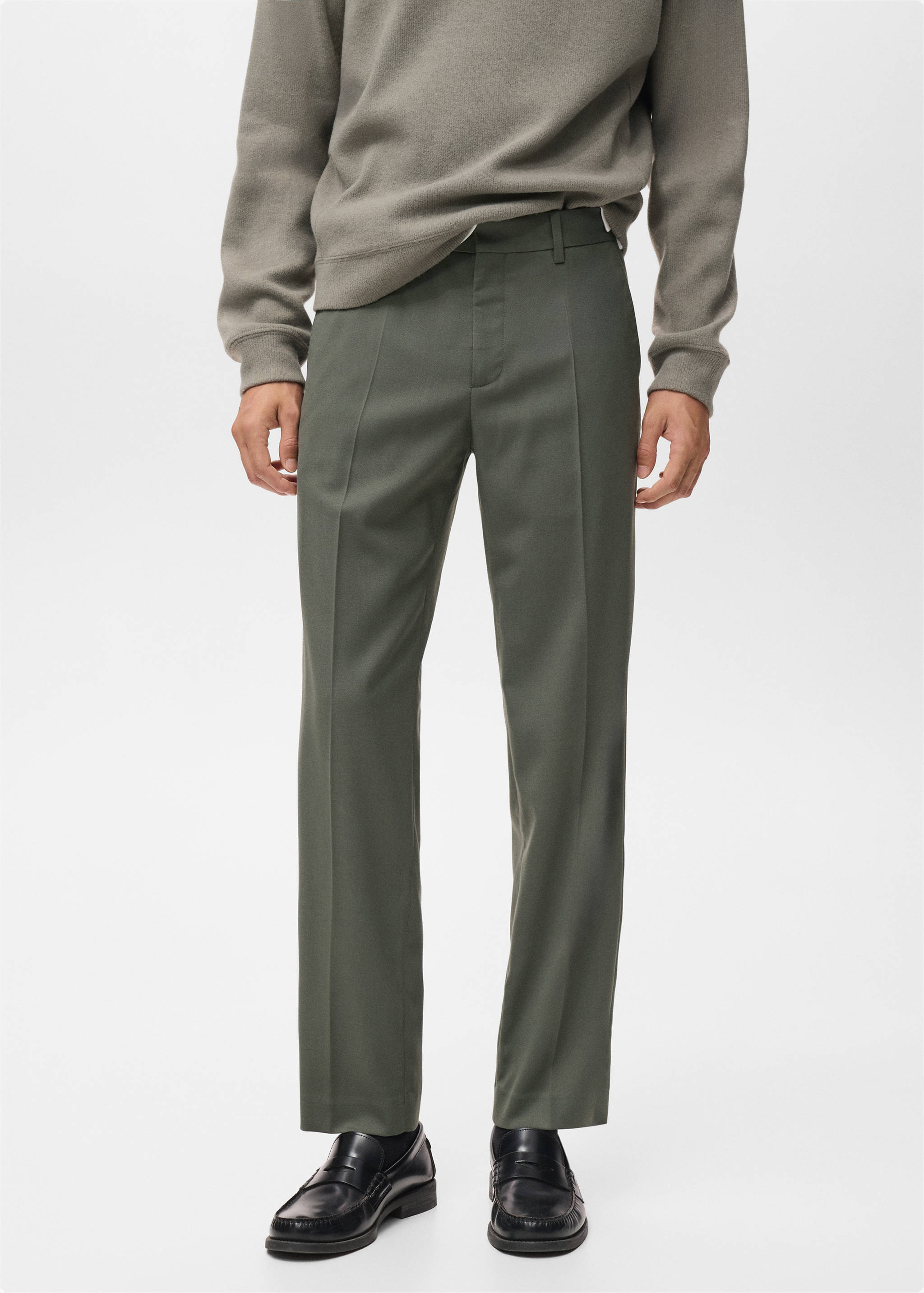 Fluid regular-fit trousers - Medium plane