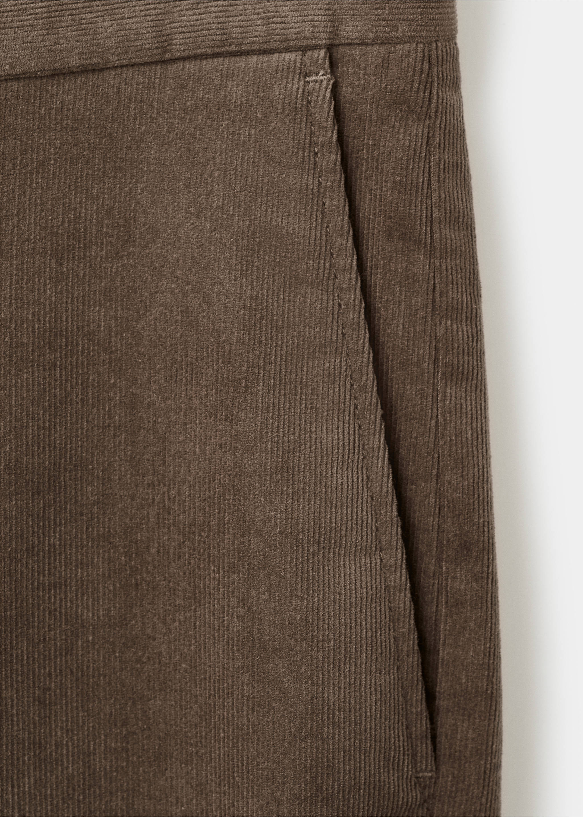 Pantalón regular fit algodón pana - Detalle del artículo 0, Gris visón. Ref: 17007891-00.