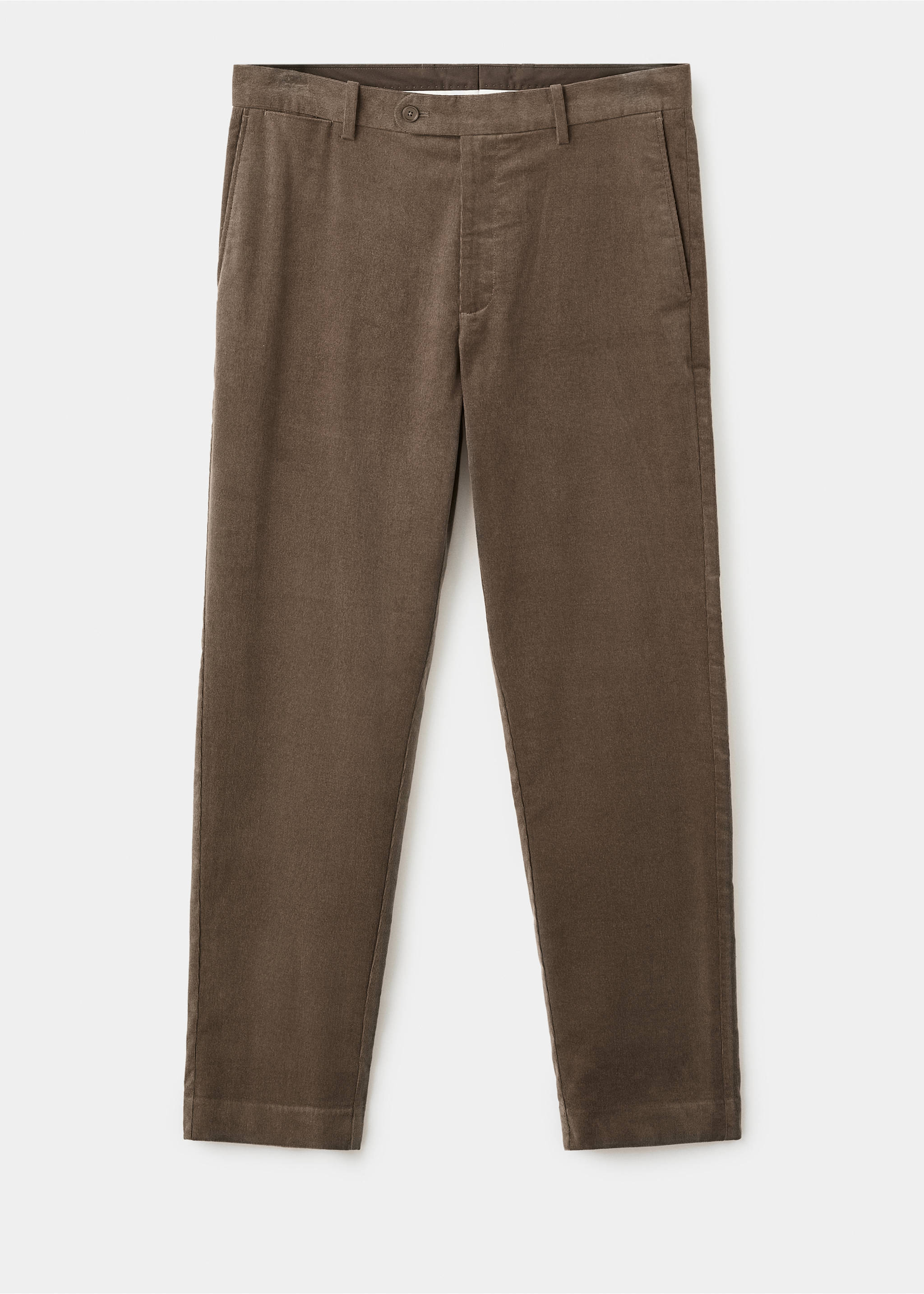 Pantalón regular fit algodón pana - Artículo sin modelo, Gris visón. Ref: 17007891-00.
