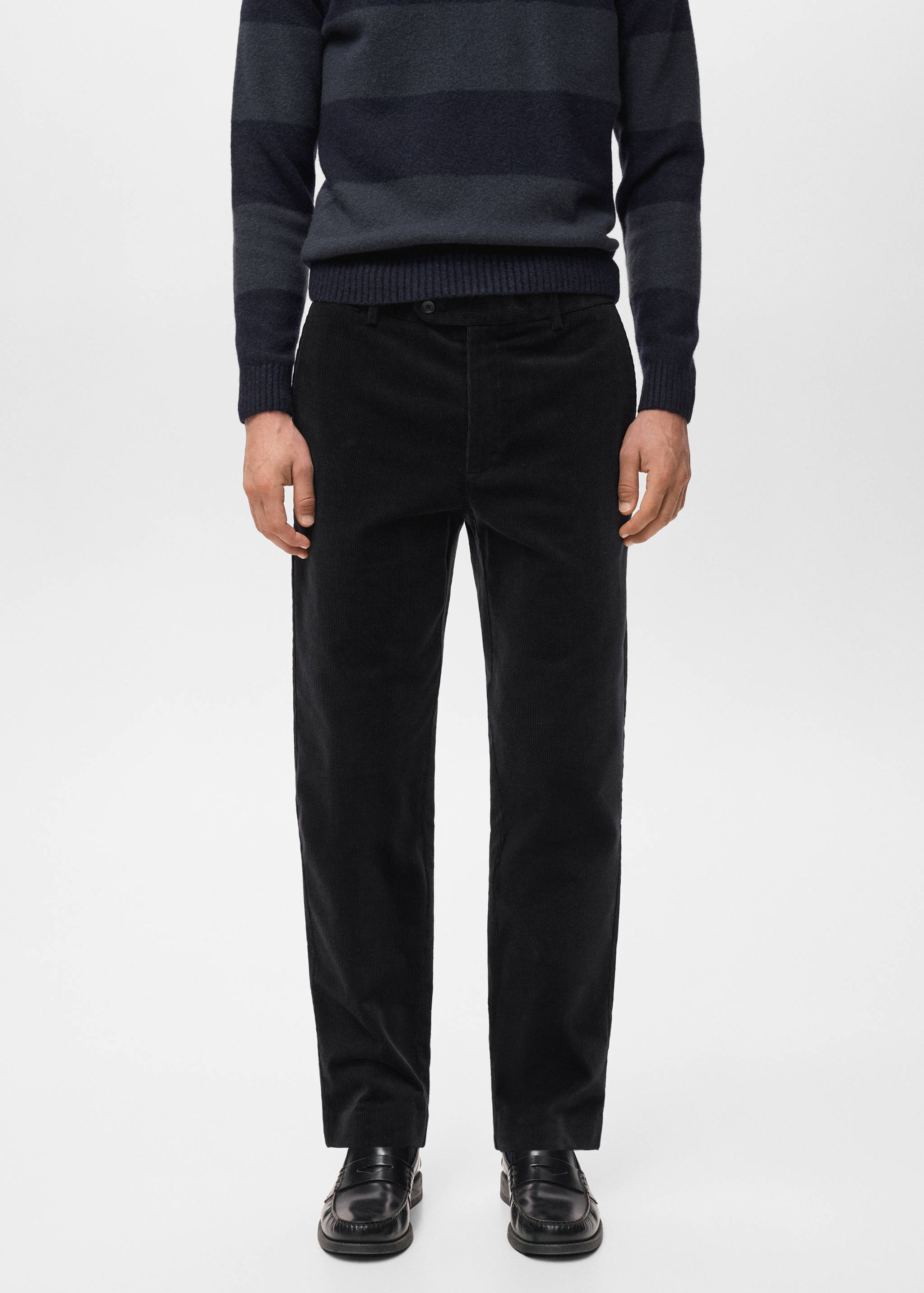 Pantalón regular fit algodón pana - Plano medio