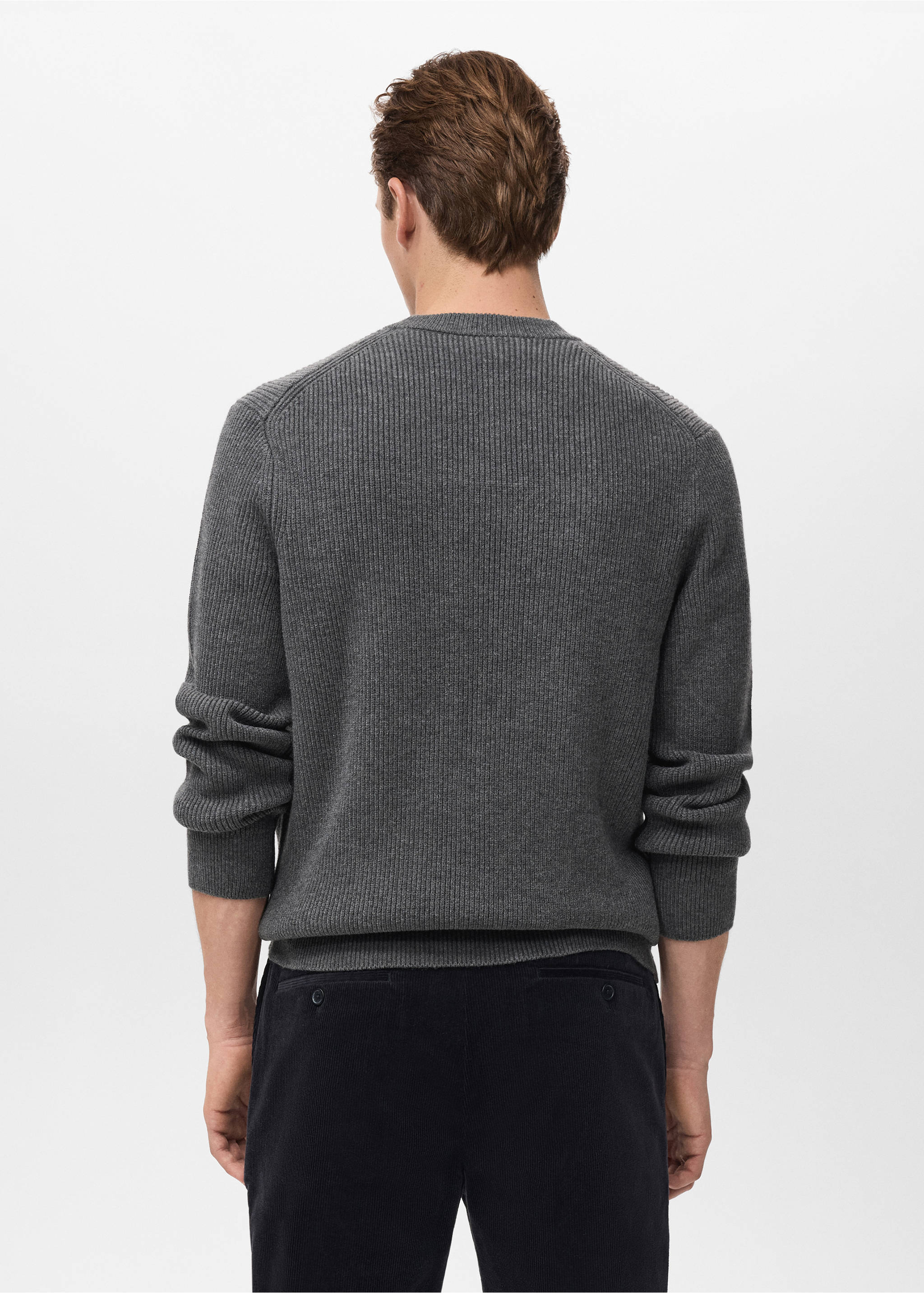 Jersey punto canalé - Reverso del artículo, Gris oscuro vigoré. Ref: 17007900-00.