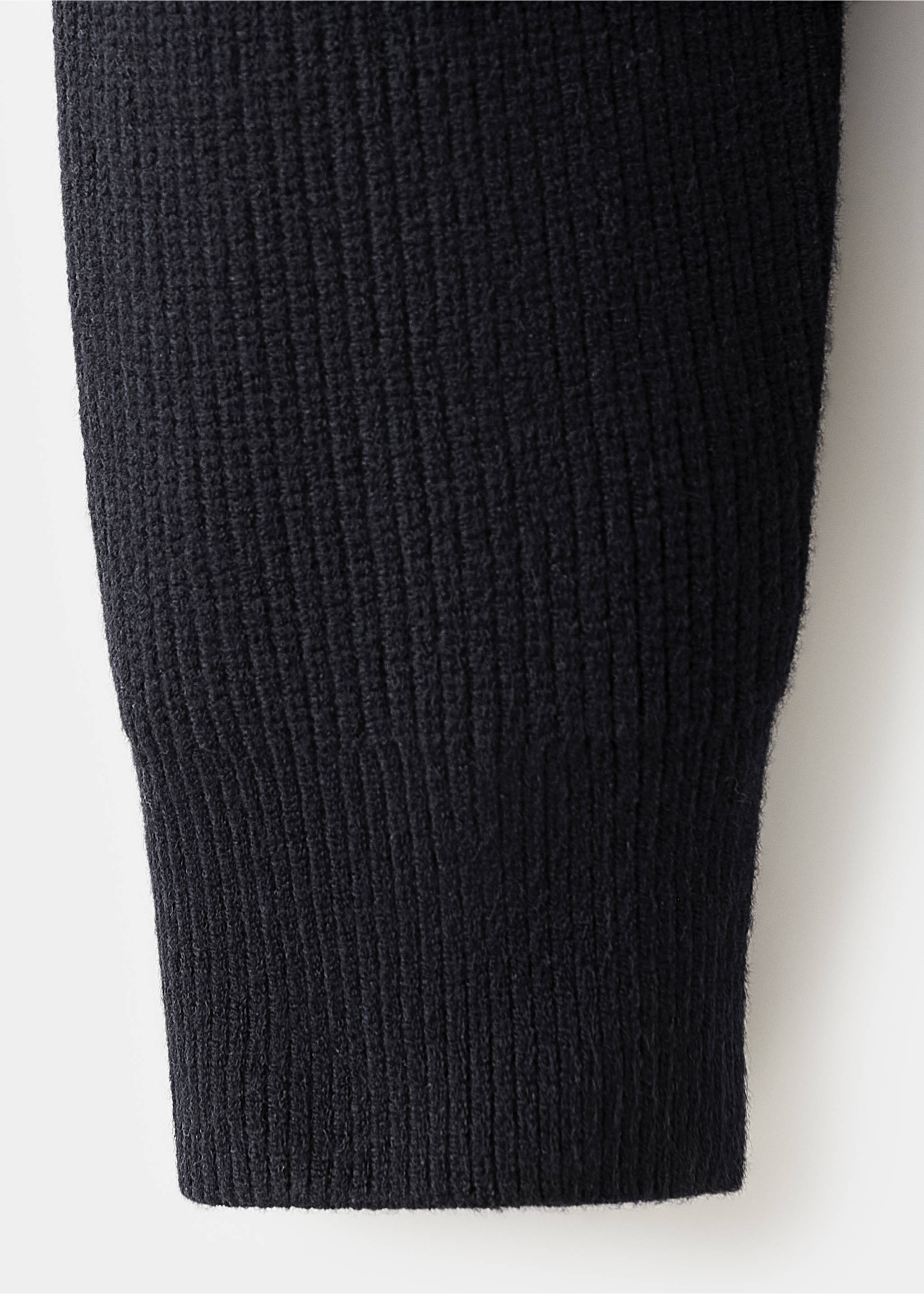 Knitted sweater with zip collar - Details of the article 0, Navy. Ref: 17007901-00.