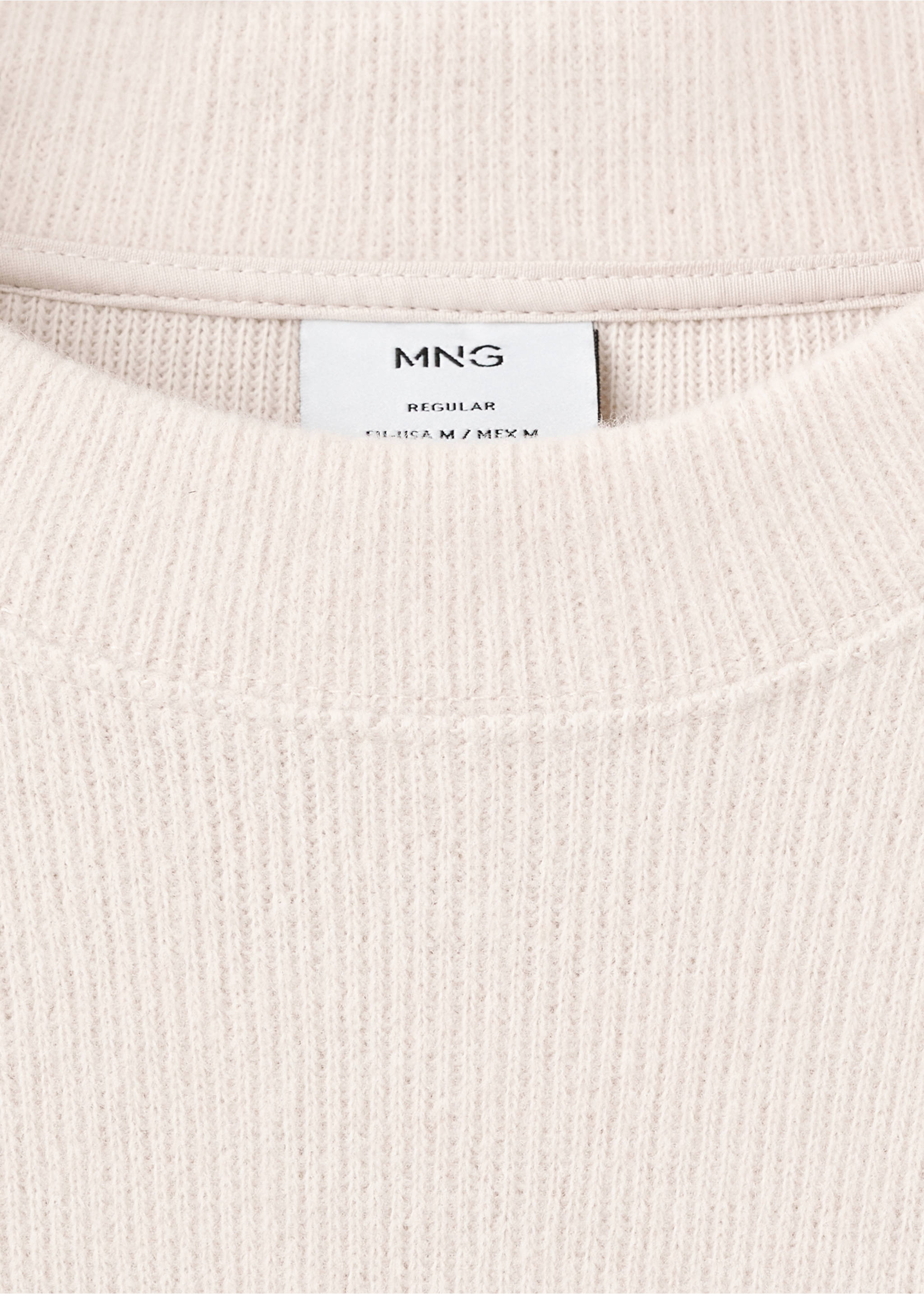 Regular Fit Sweatshirt aus Strick - Detail des Artikels 8, Ecru. Ref: 17007902-00.