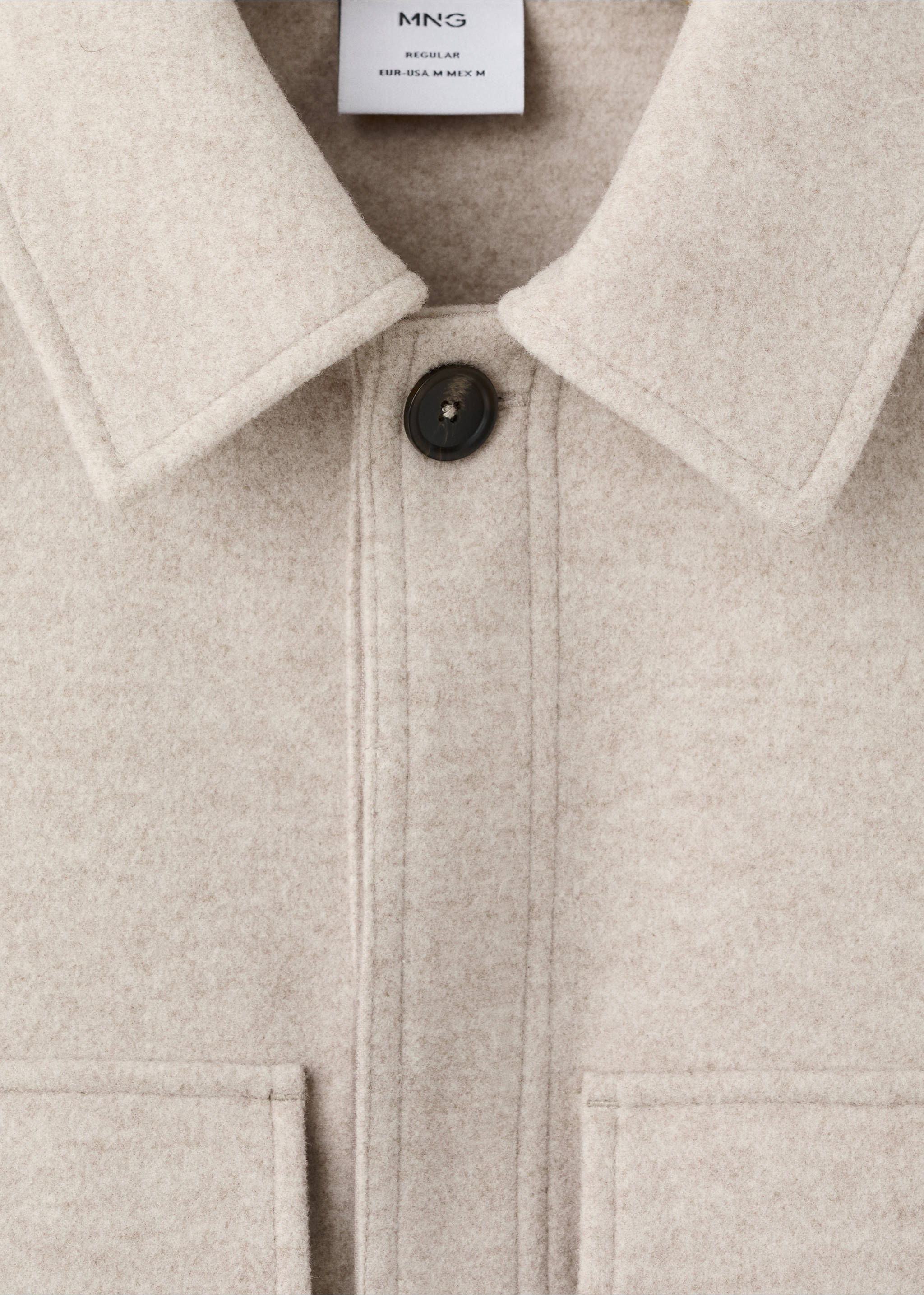 Sobrecamisa franela bolsillos - Detalle del artículo 8, Arena. Ref: 17007904-00.