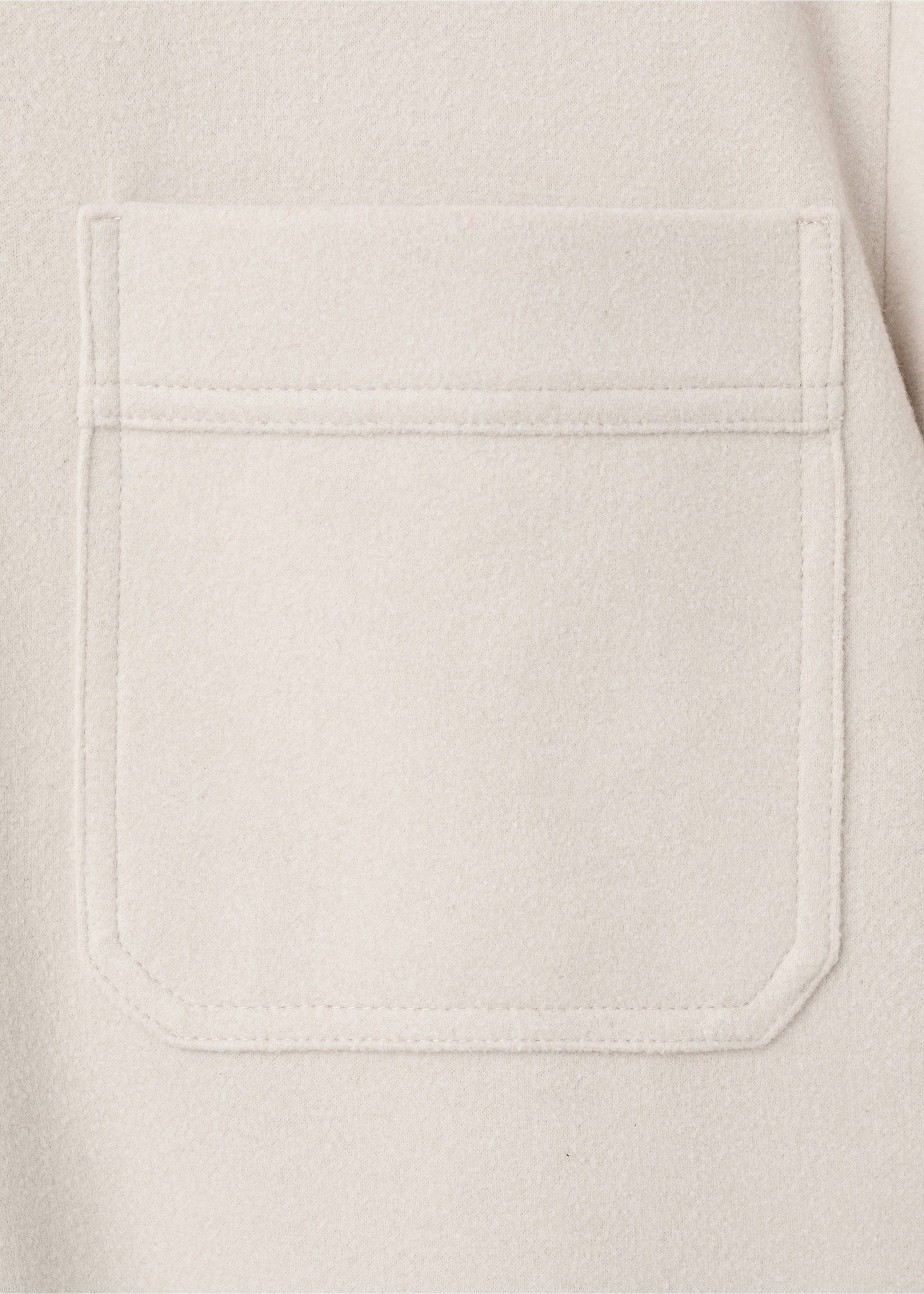 Regular fit flannel overshirt - Details of the article 0, Ecru. Ref: 17007906-00.