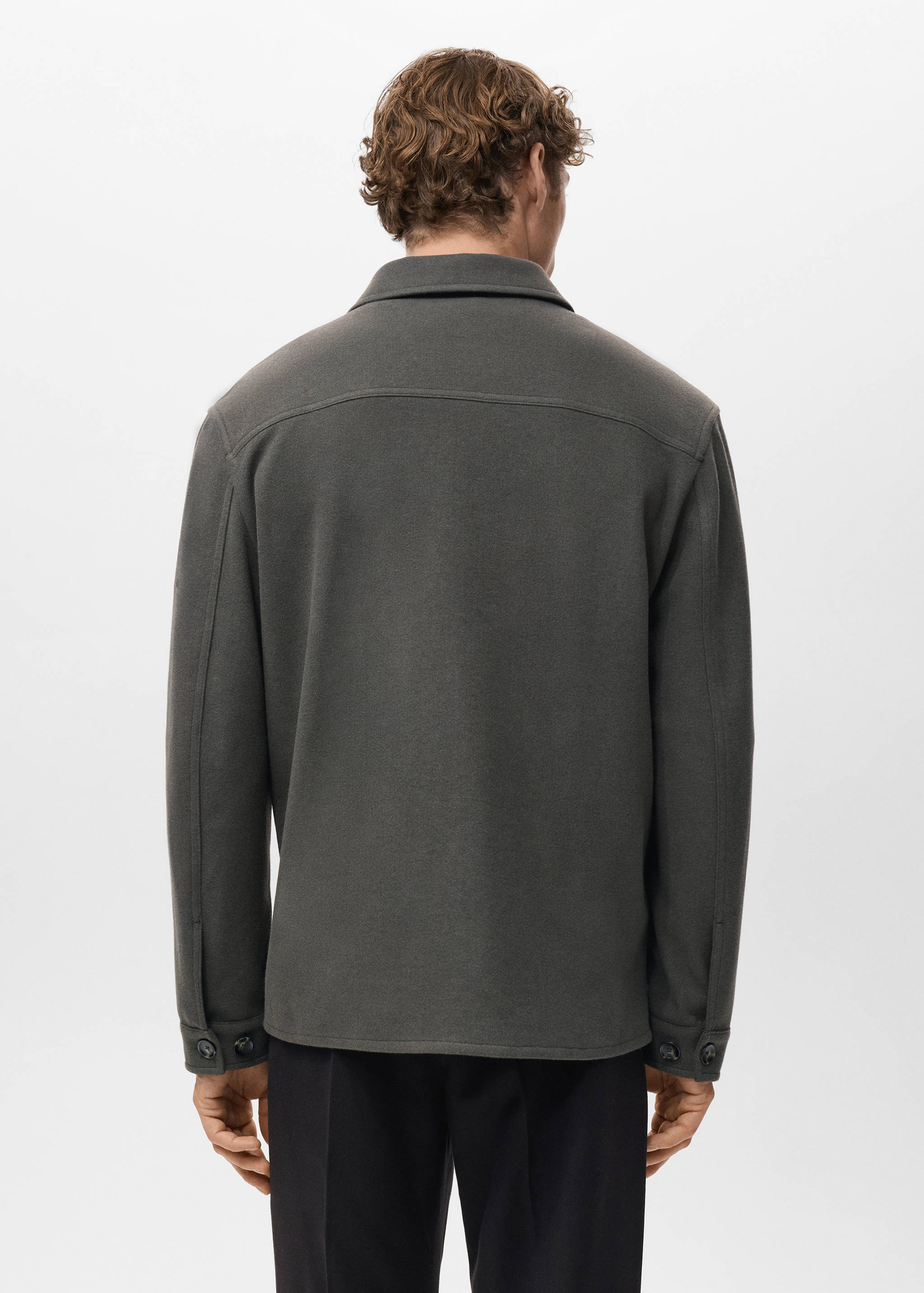 Regular fit flannel overshirt - Reverse of the article
