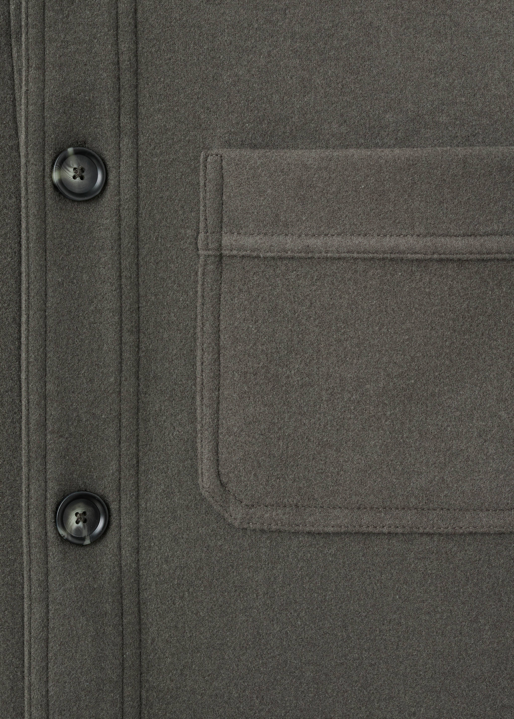 Regular fit flannel overshirt - Details of the article 0