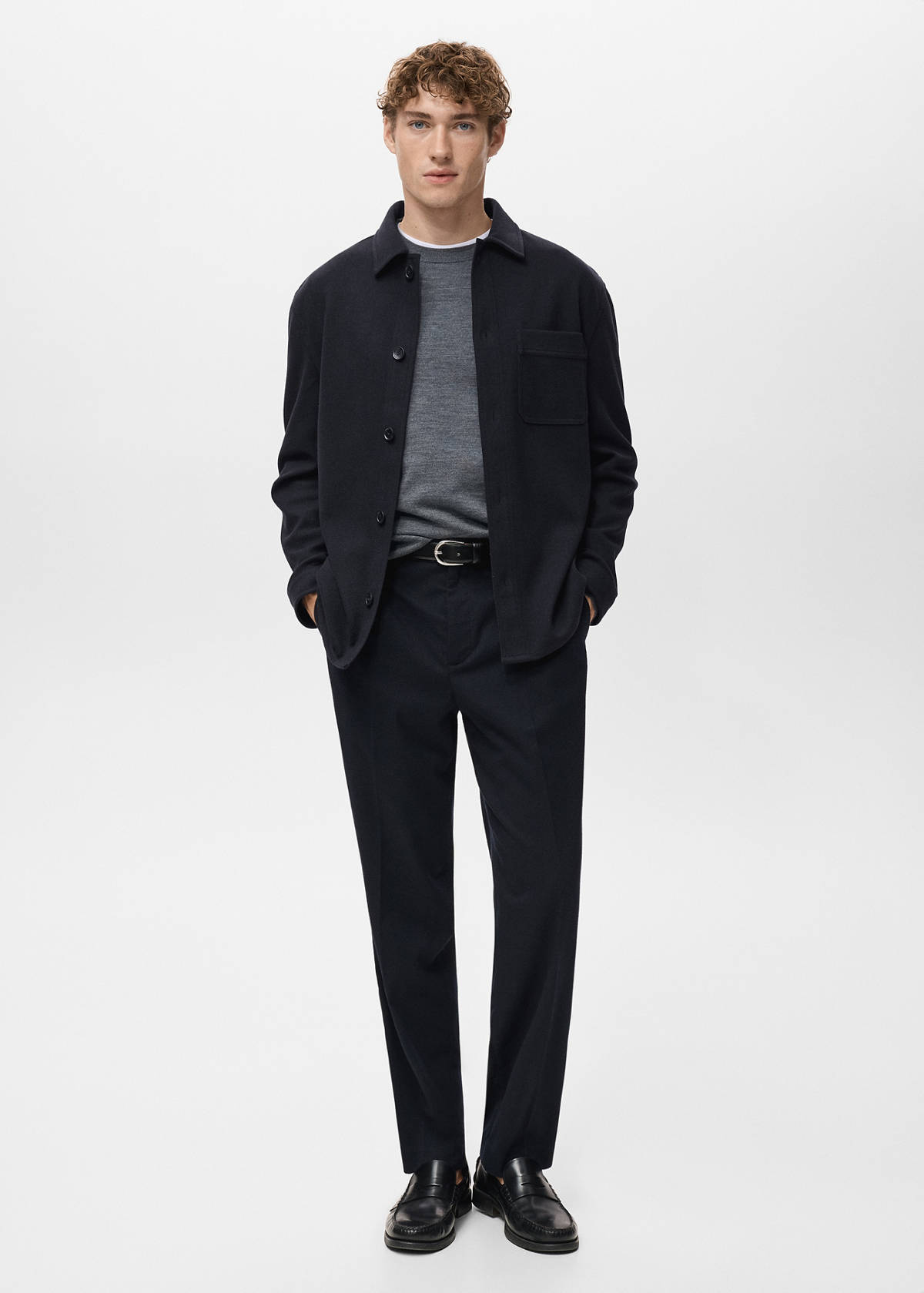 Regular fit flannel overshirt
