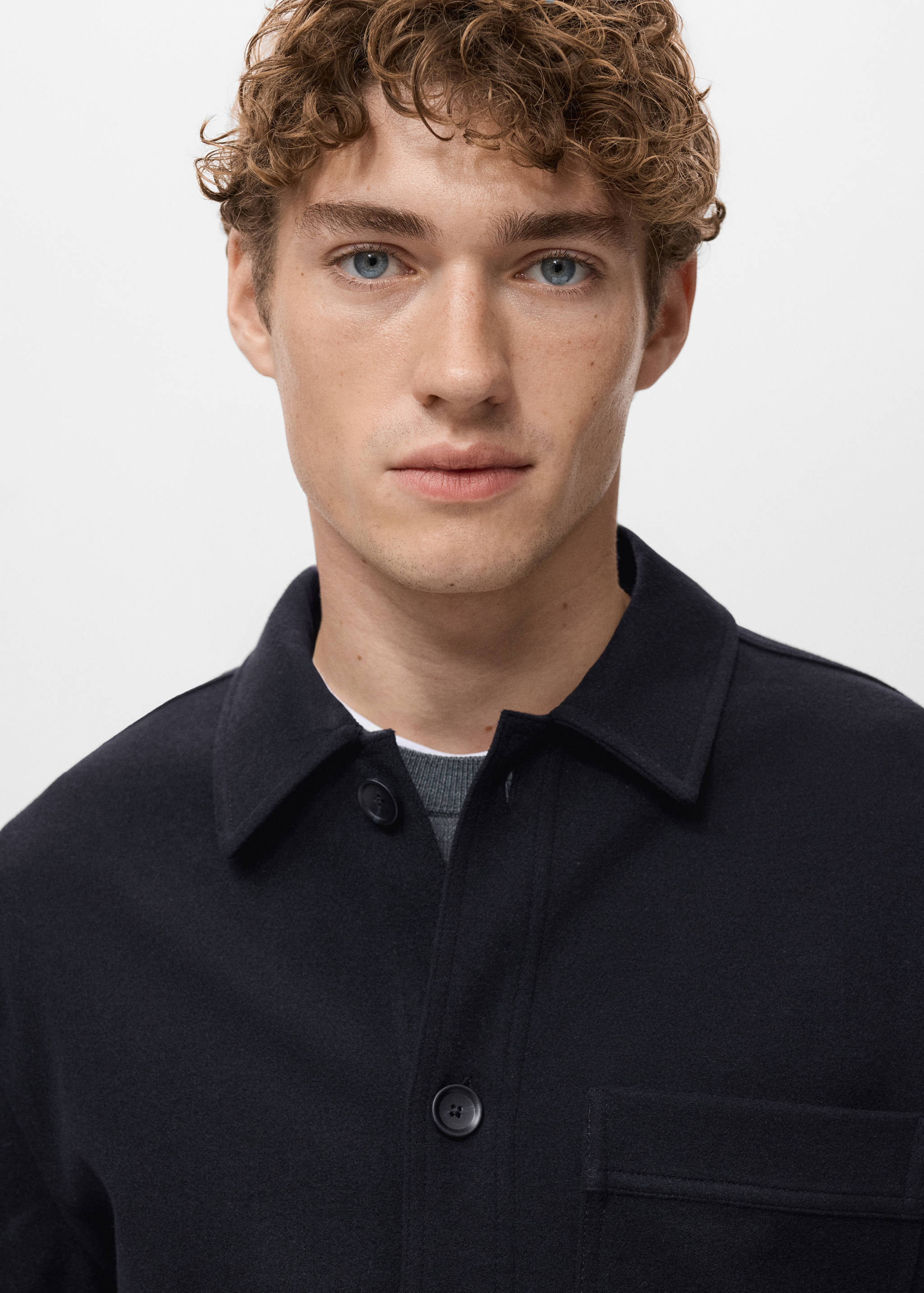 Regular fit flannel overshirt - Details of the article 1
