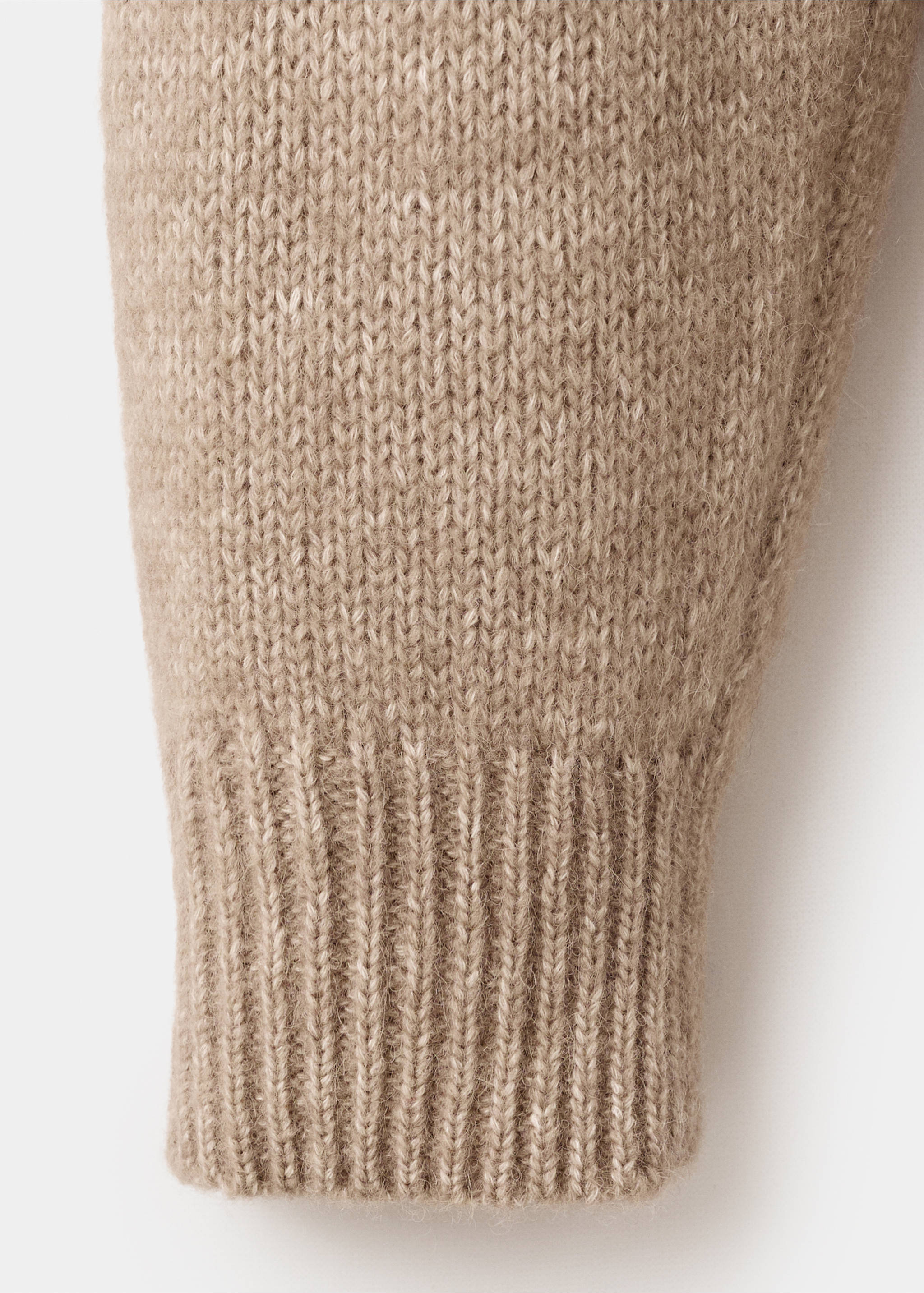 Feinstrick-Jersey aus Wollmischung - Detail des Artikels 0, Sandfarben. Ref: 17007908-00.