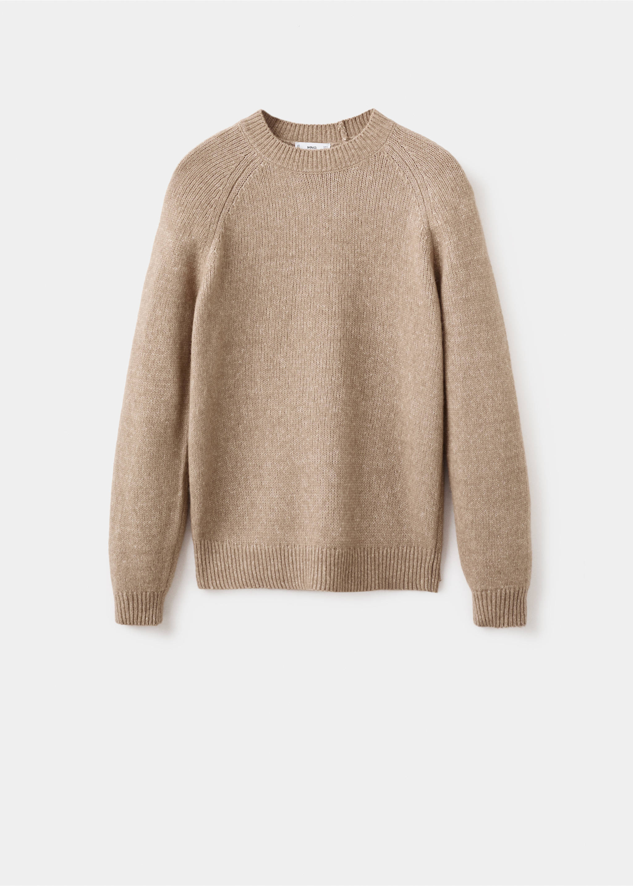 Feinstrick-Jersey aus Wollmischung - Artikel ohne Model, Sandfarben. Ref: 17007908-00.