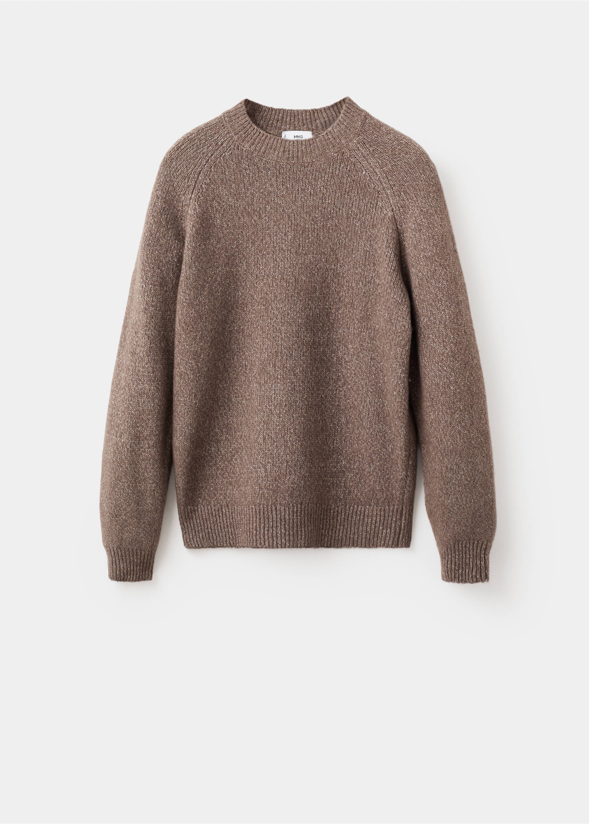 Fine-knit wool-blend sweater - Article without model, Medium Brown. Ref: 17007908-00.