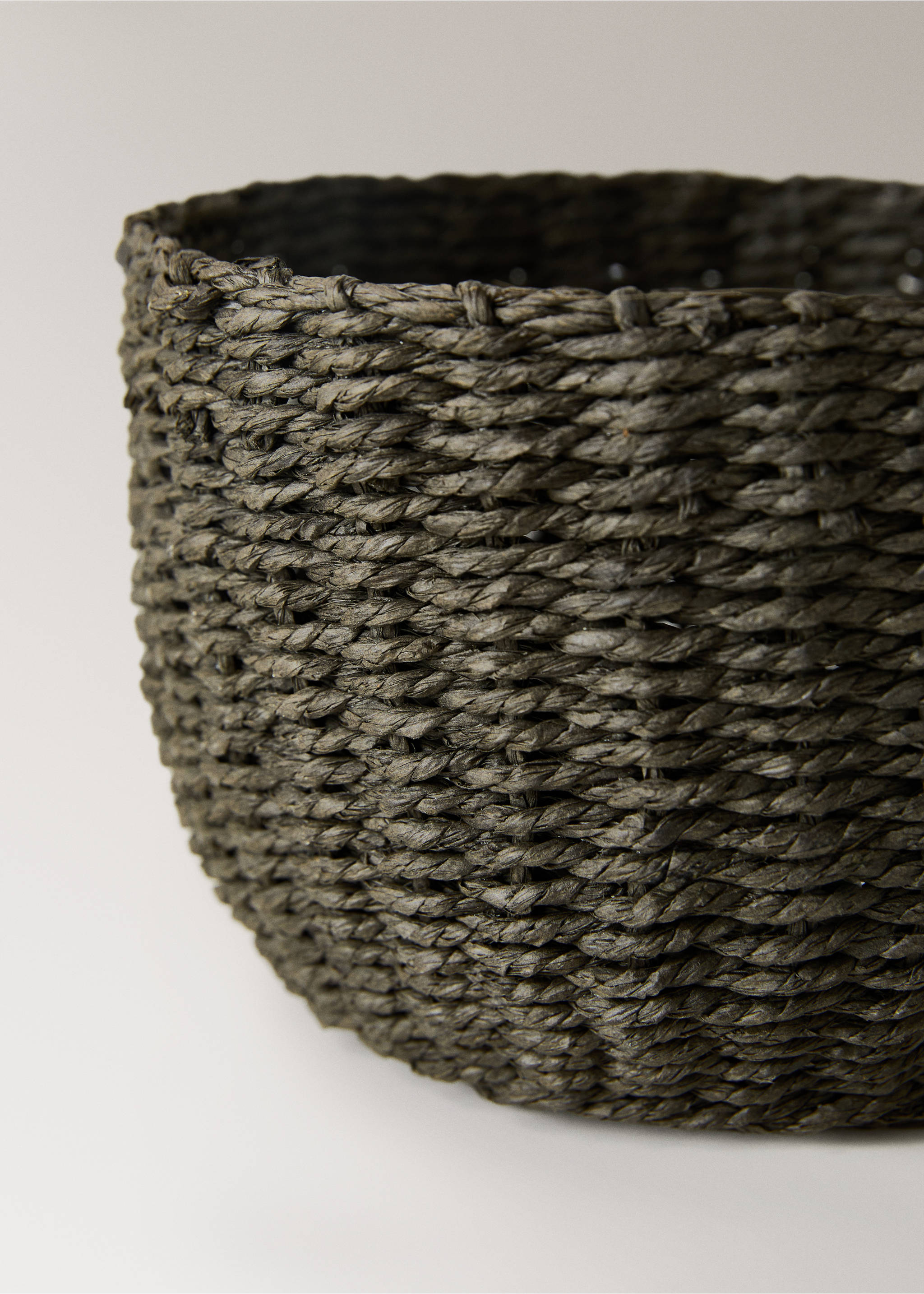 Round paper basket - Details of the article 2, Grey. Ref: 17008278-00.