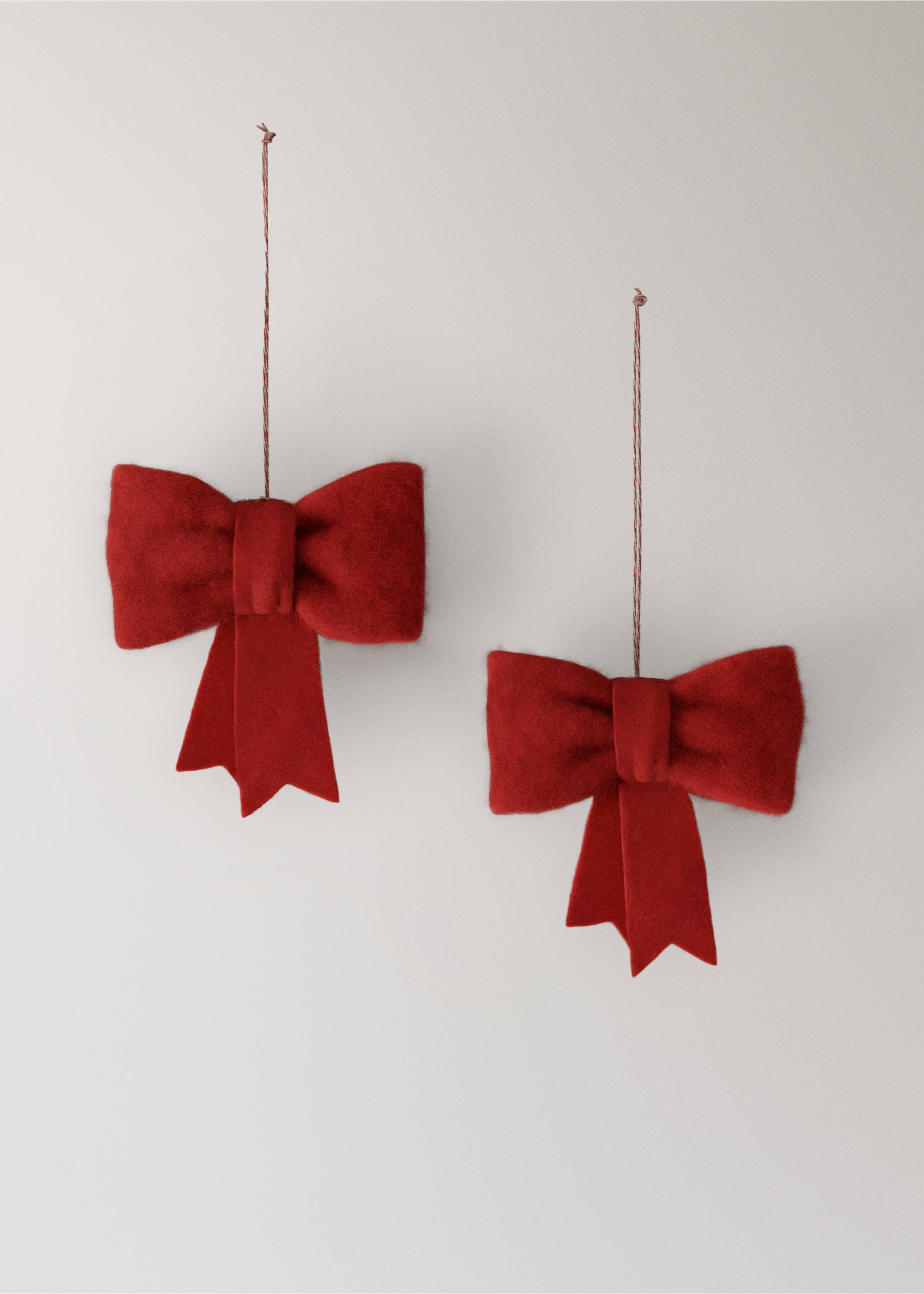 Felt bow decorations - Article without model, Red. Ref: 17008296-00.