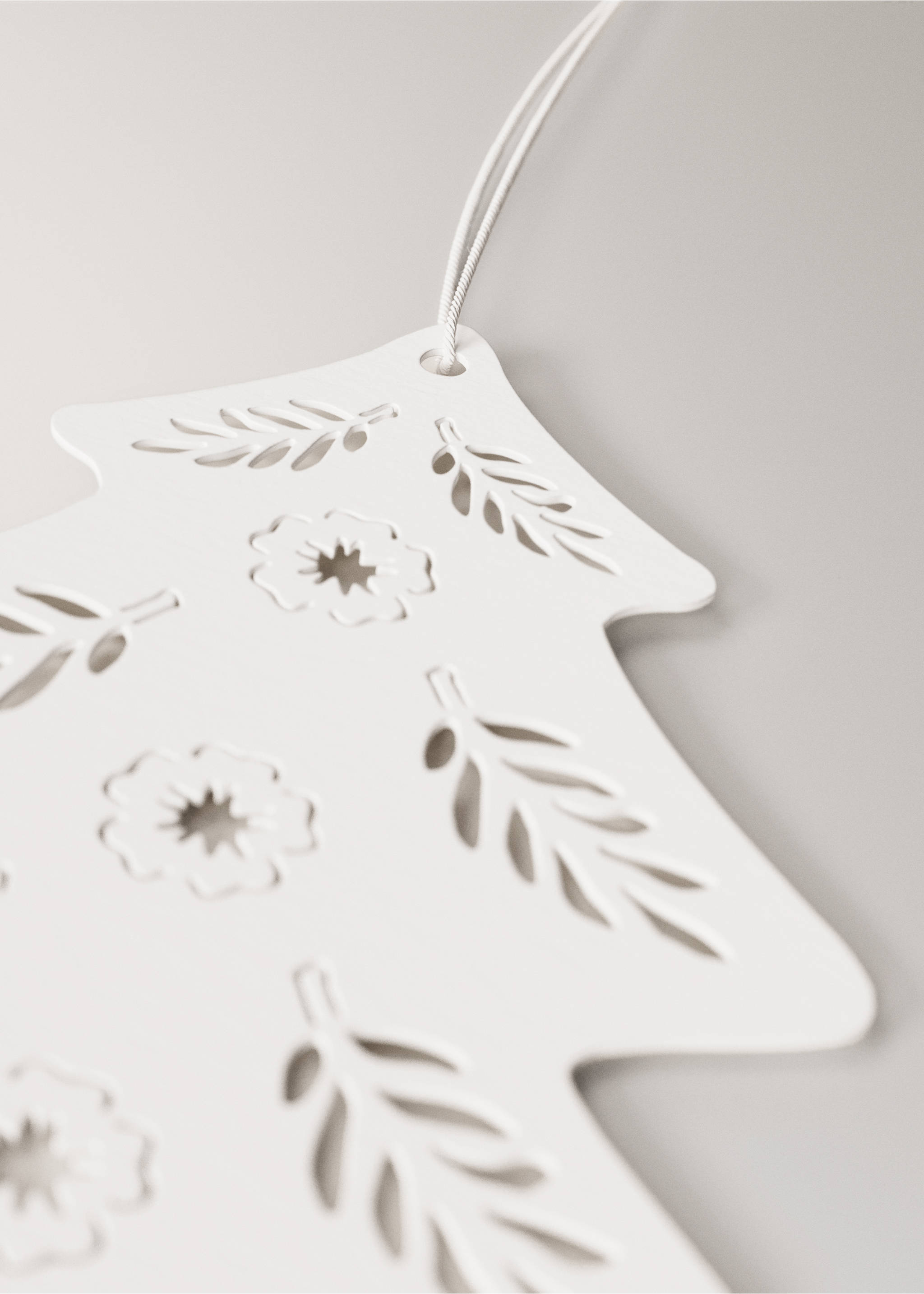 Weihnachtsbaumanhänger aus Papier, 9 Stk - Detail des Artikels 2, Weiß. Ref: 17008320-00.
