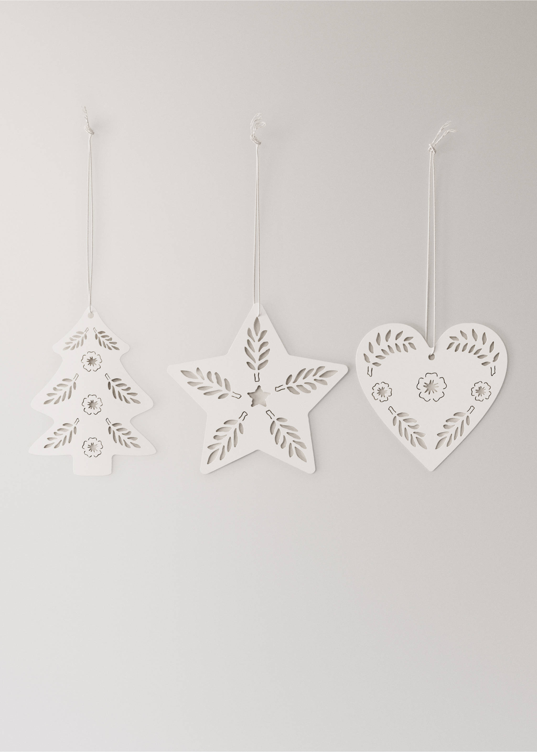 Weihnachtsbaumanhänger aus Papier, 9 Stk - Artikel ohne Model, Weiß. Ref: 17008320-00.
