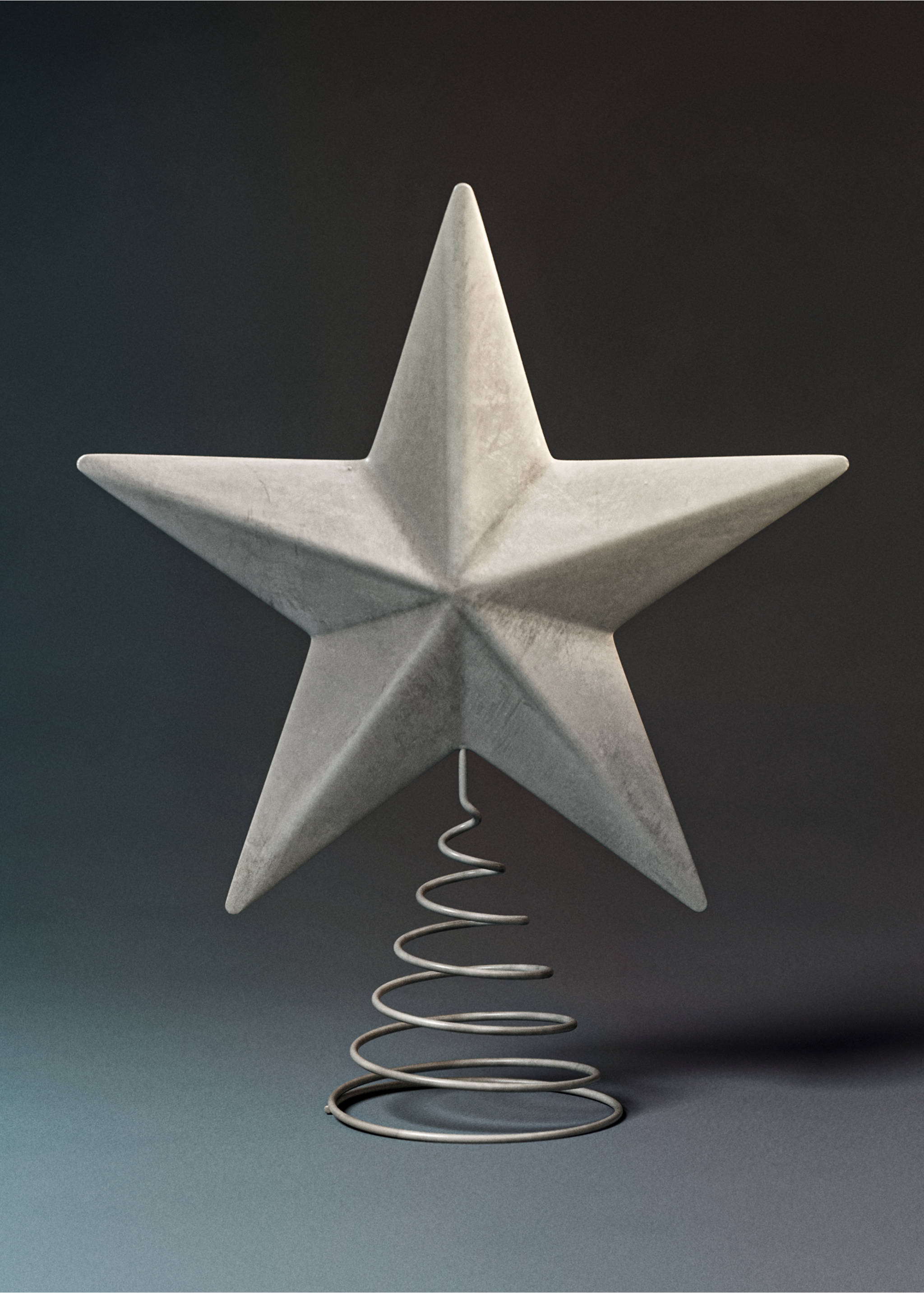Tree top star - General plane, Silver. Ref: 17008332-00.