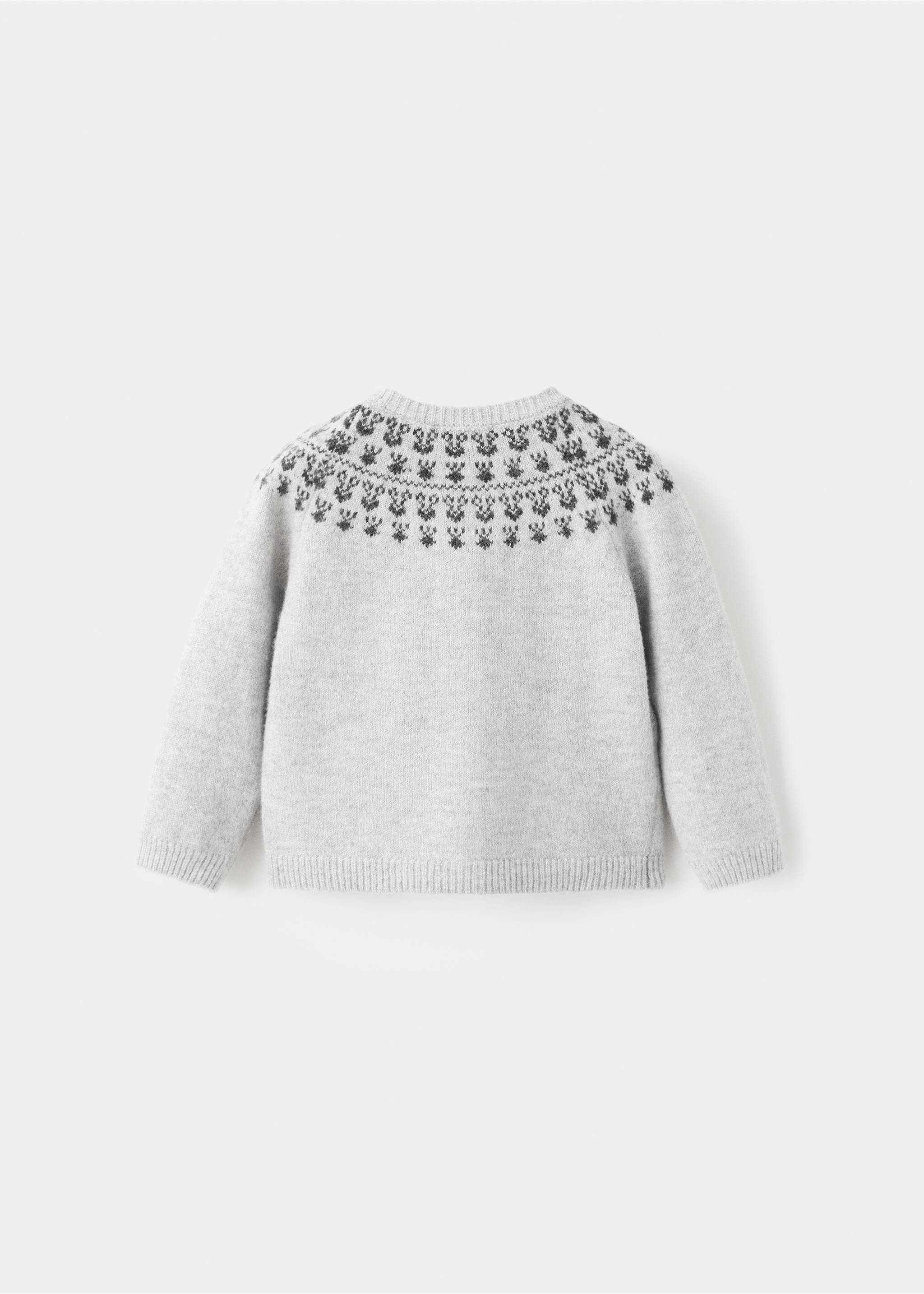 Cardigan punto cenefa - Reverso del artículo, Gris medio vigoré. Ref: 17008635-00.
