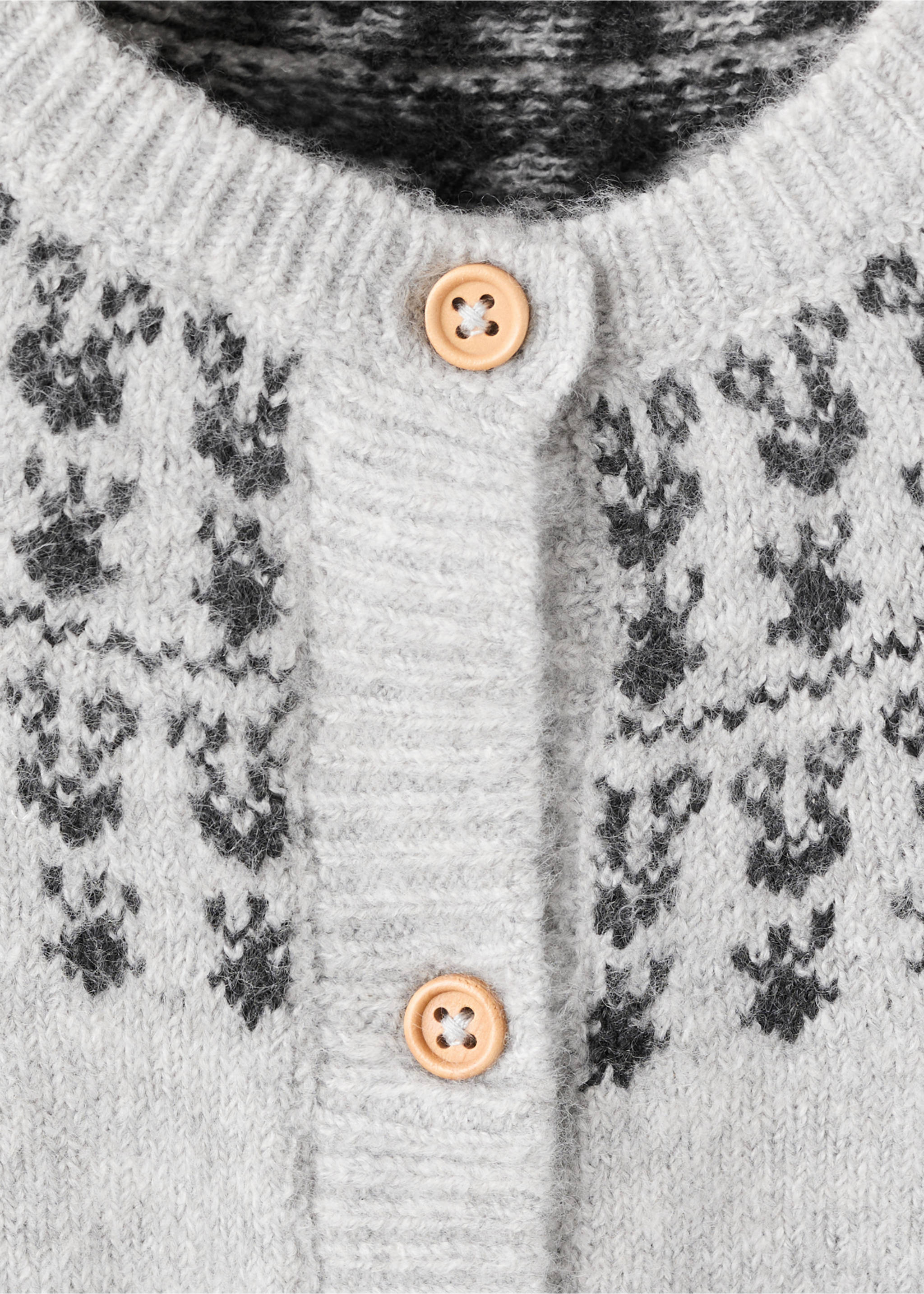 Cardigan punto cenefa - Detalle del artículo 8, Gris medio vigoré. Ref: 17008635-00.