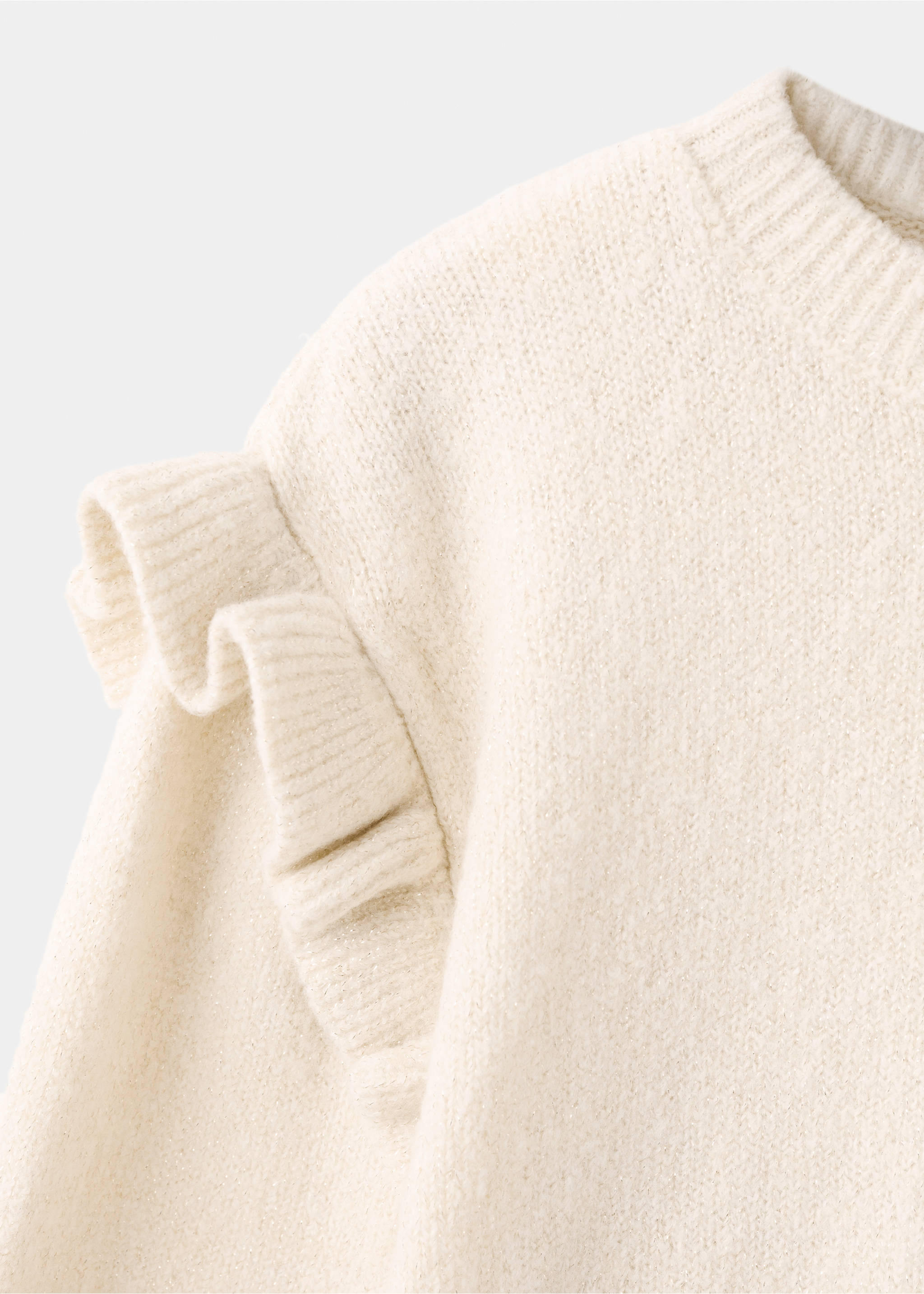 Jersey volantes brillo - Detalle del artículo 8, Beige. Ref: 17009106-00.