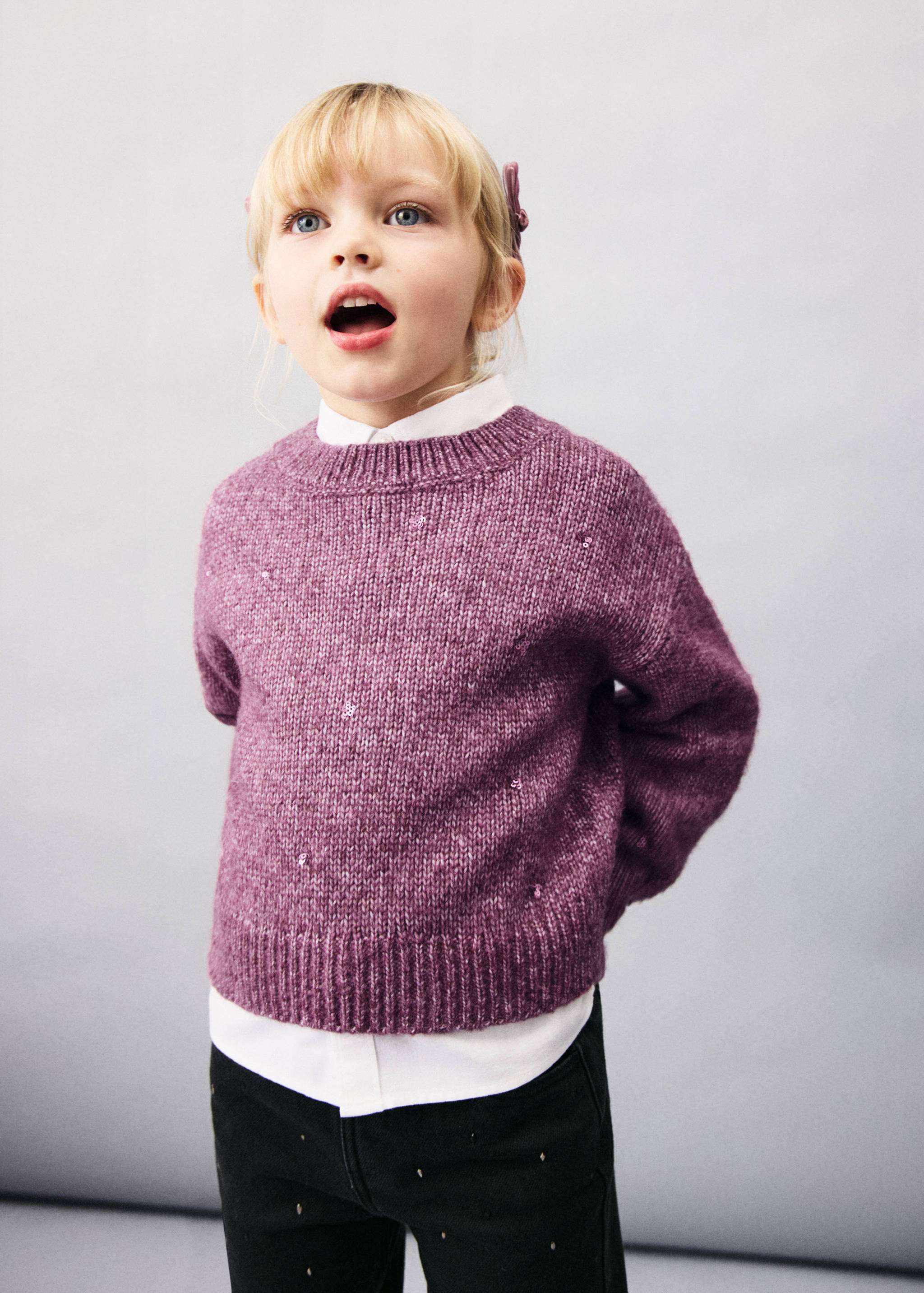 Pull-over maille sequins - Plan moyen