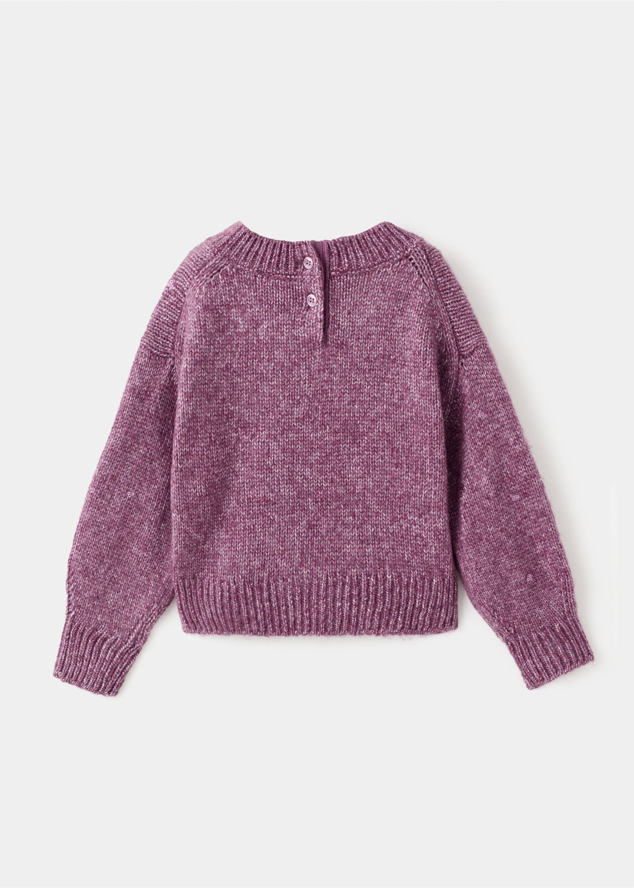 Pull-over maille sequins - Verso de l’article, Cerise. Ref: 17009112-00.