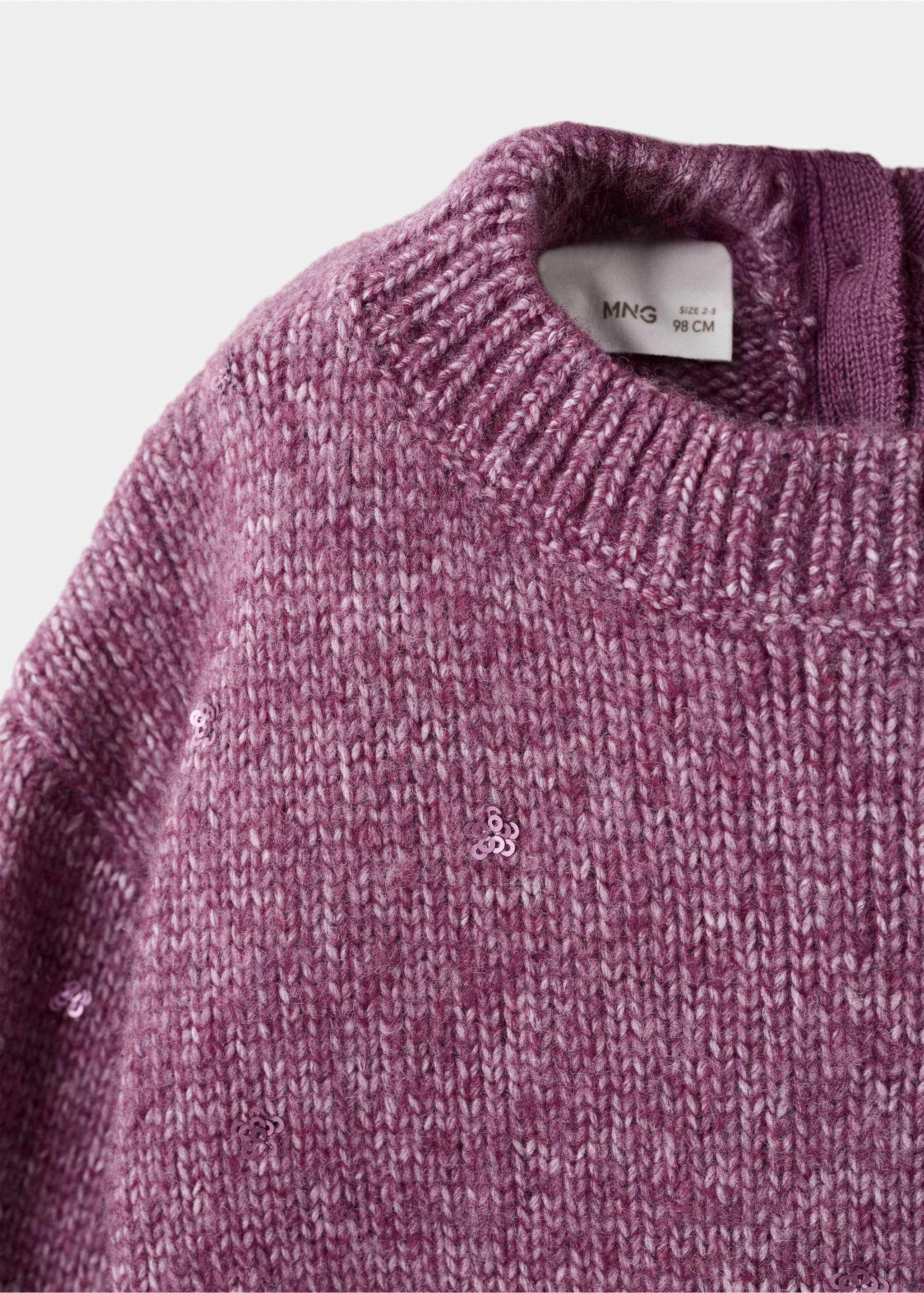 Pull-over maille sequins - Détail de l'article 8, Cerise. Ref: 17009112-00.