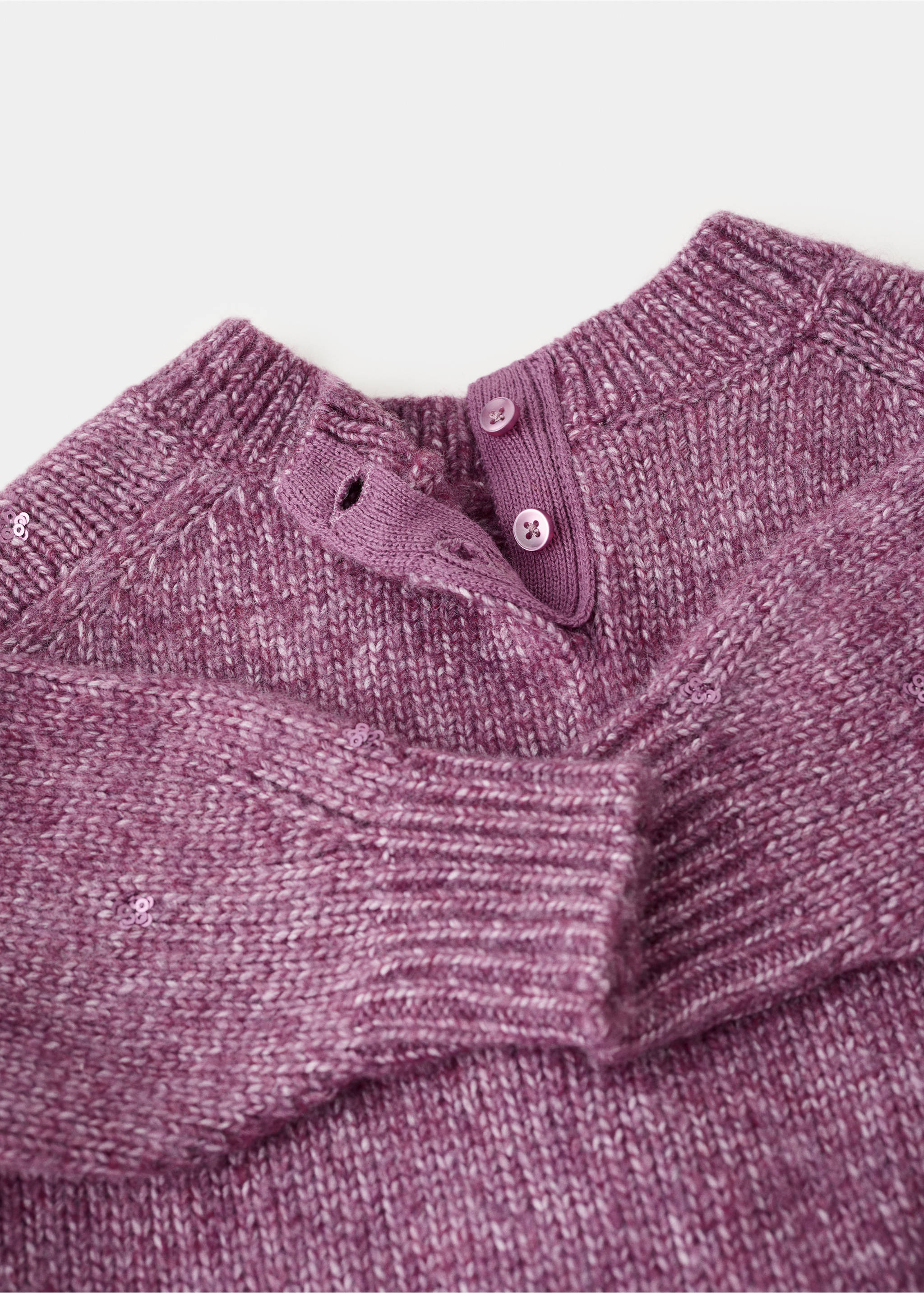 Pull-over maille sequins - Détail de l'article 0, Cerise. Ref: 17009112-00.