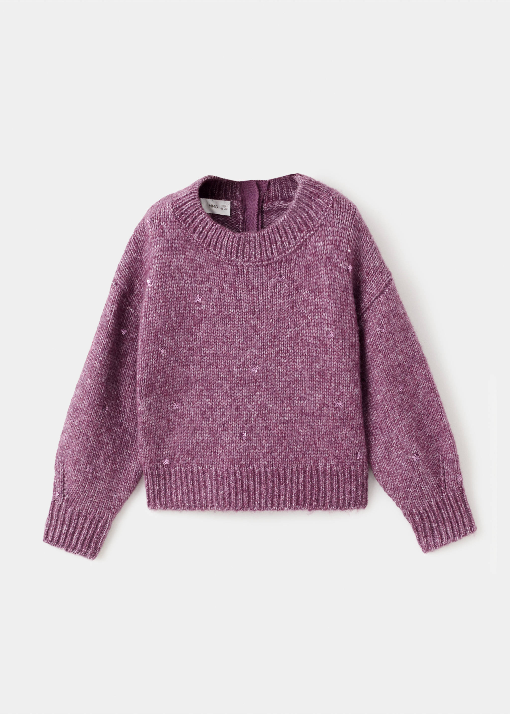 Pull-over maille sequins - Article sans modèle, Cerise. Ref: 17009112-00.
