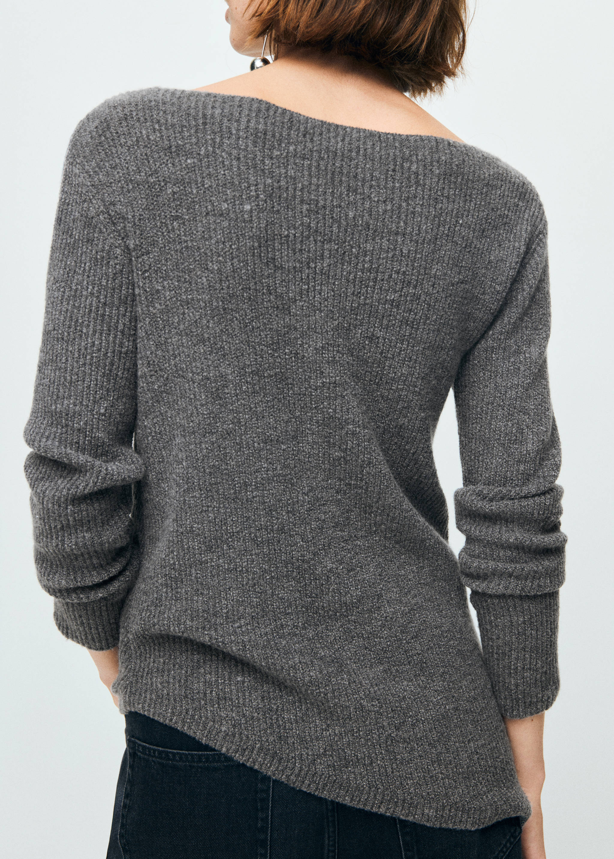 Asymmetrical sweater with metallic detail - Women | MANGO OUTLET USA