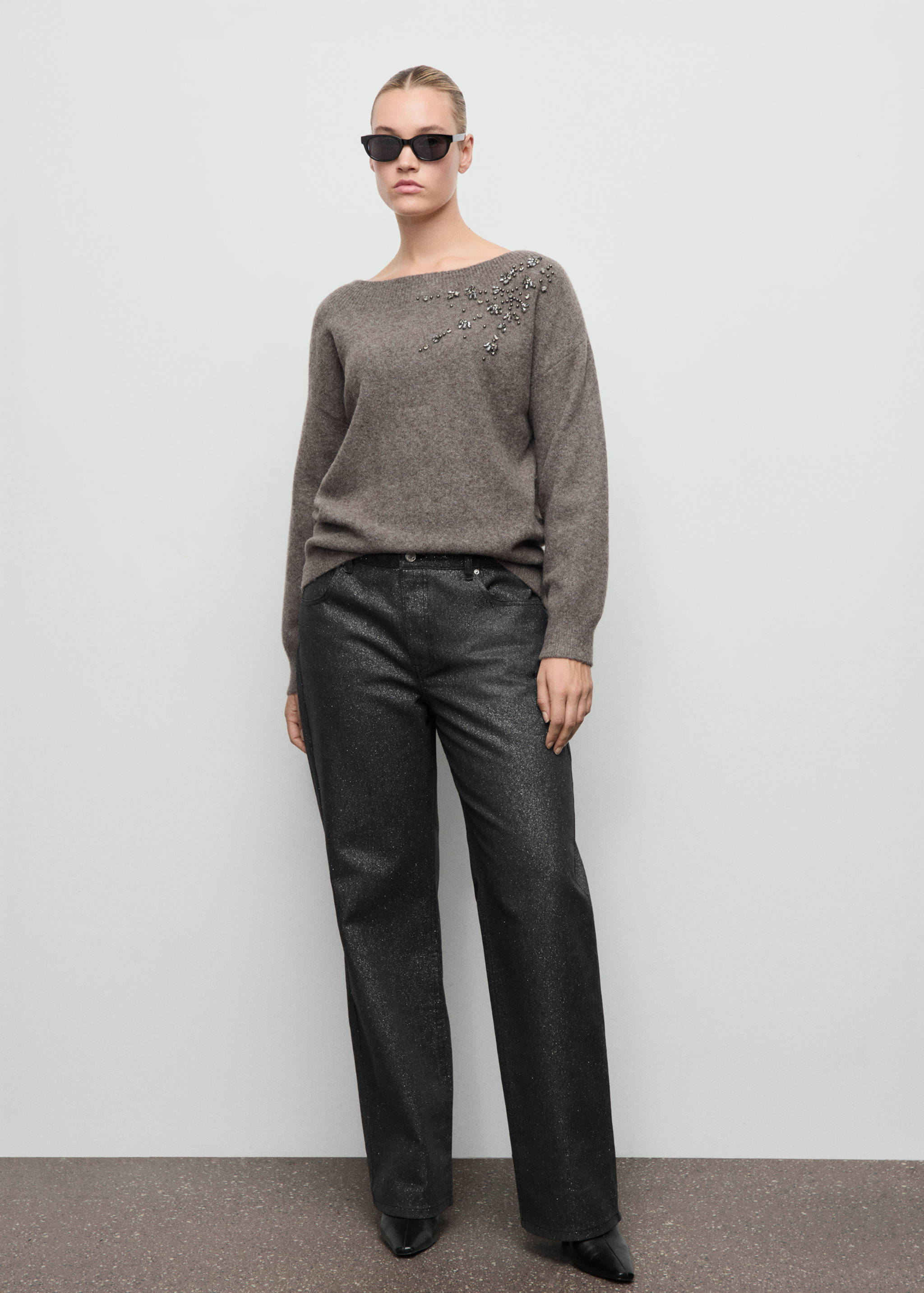 Crystal detail sweatshirt - Details of the article 3