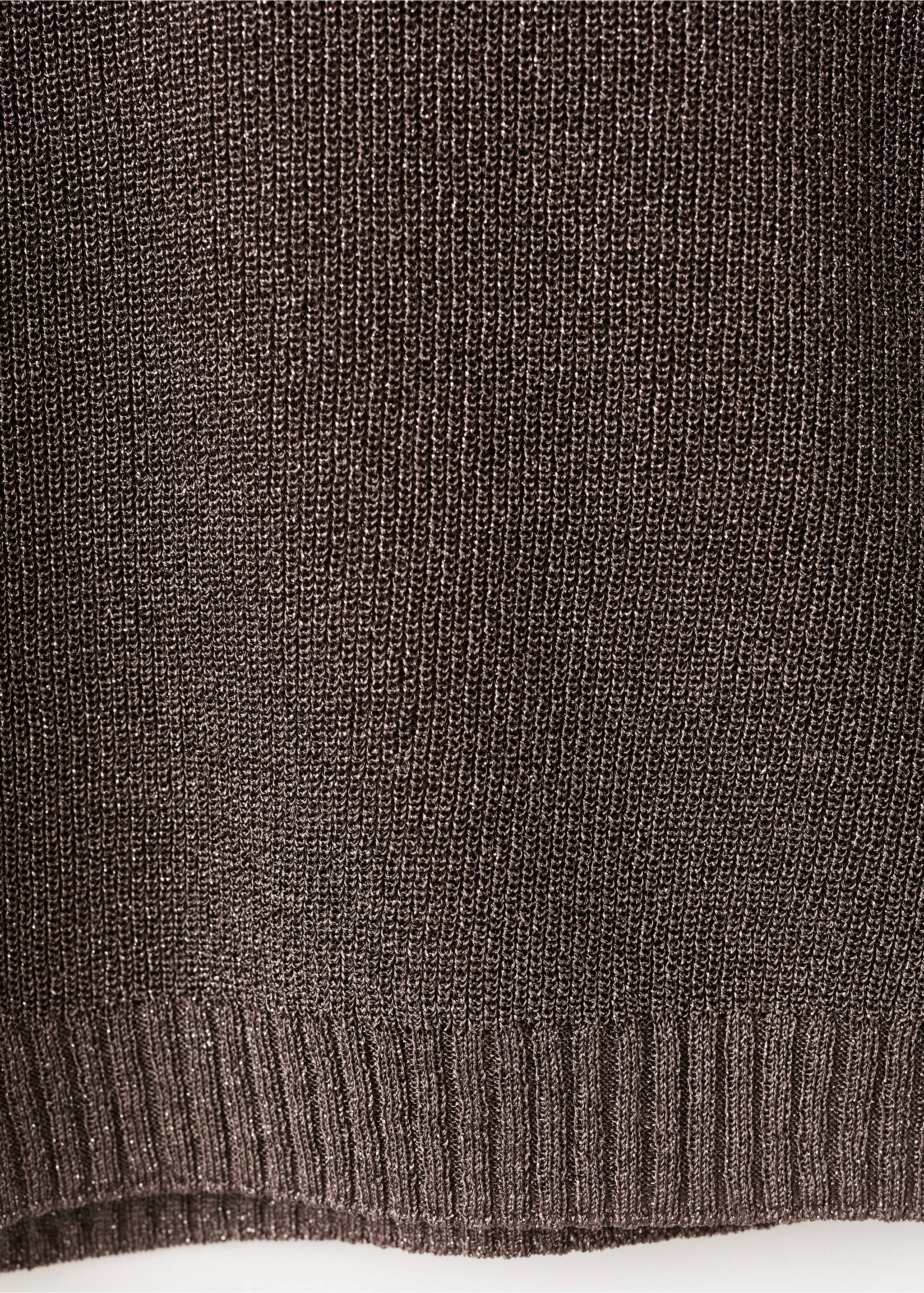 Fine-knit lurex sweater - Details of the article 0, Chocolate. Ref: 17009121-00.