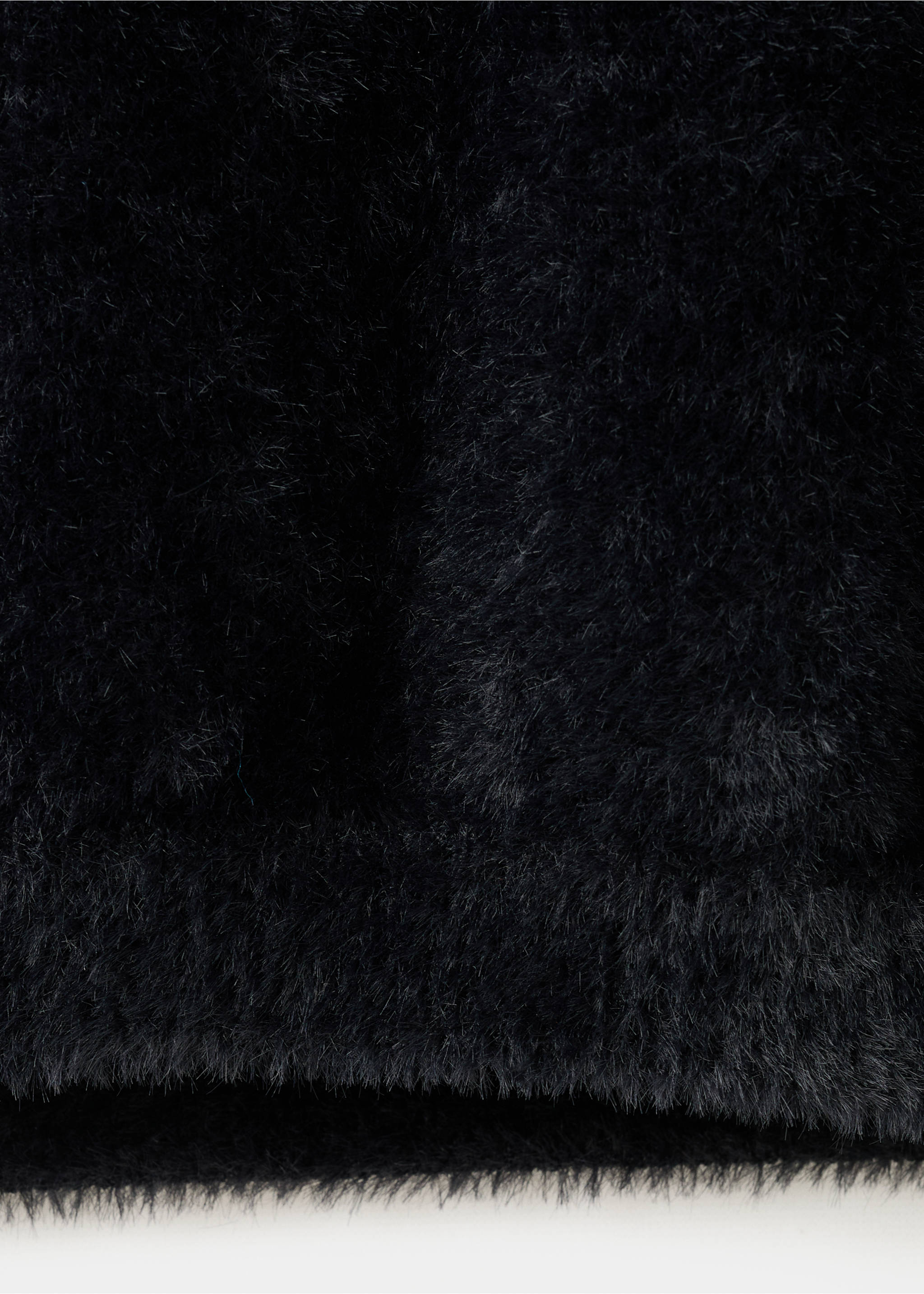 Faux-fur sweater - Details of the article 8, Black. Ref: 17009124-00.