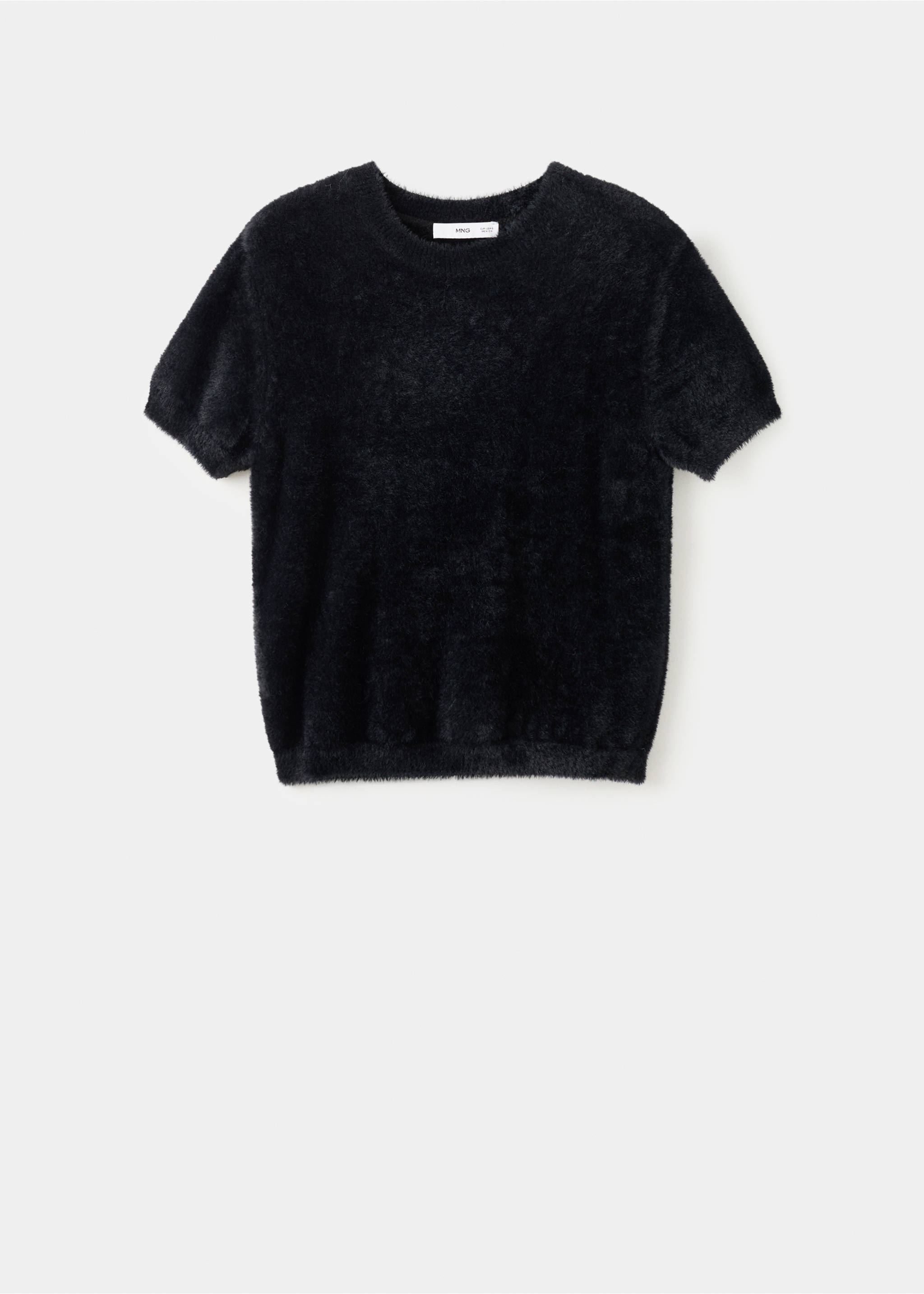 Faux-fur sweater - Article without model, Black. Ref: 17009124-00.
